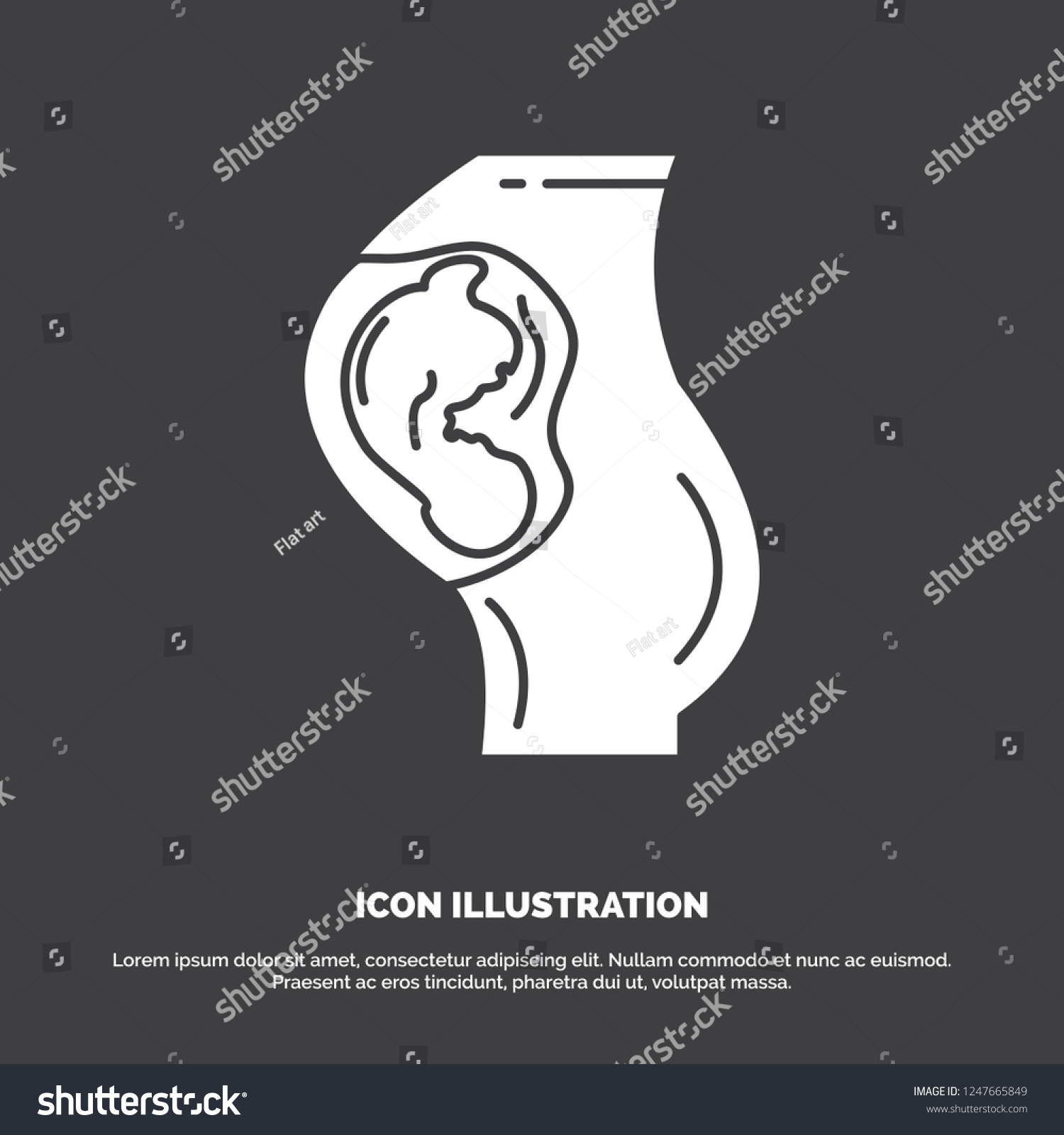 Pregnancy Pregnant Baby Obstetrics Mother Icon Stock Vector (Royalty ...