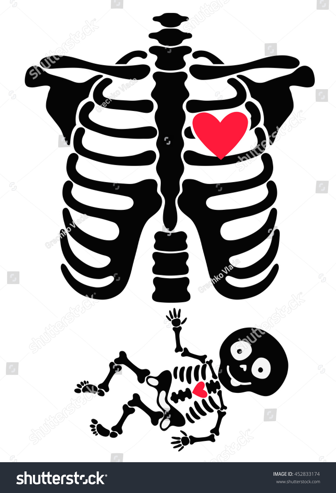 funny baby vs skeleton