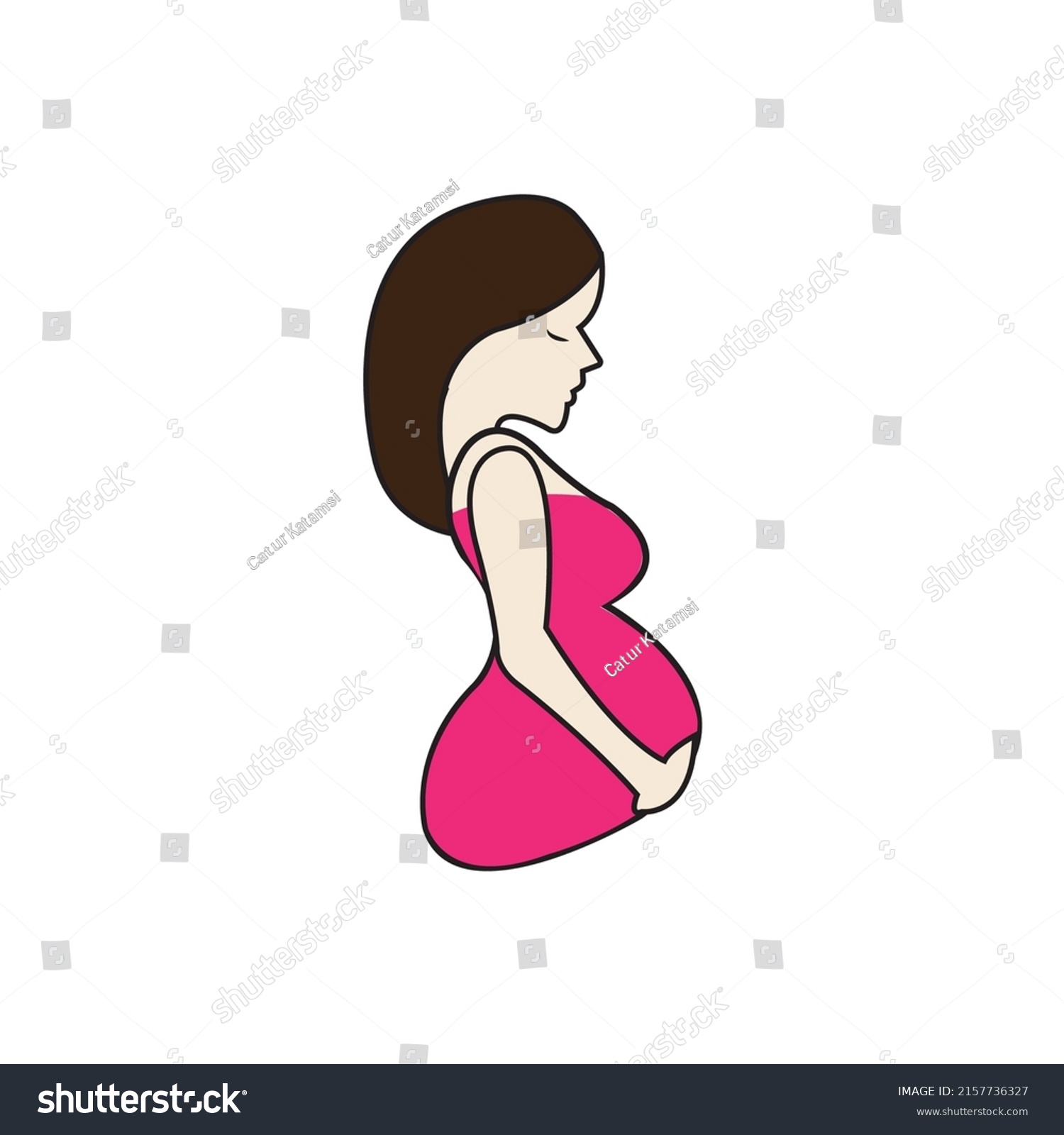 Pregnant Mother Icon Logo Design Template Stock Vector (Royalty Free ...