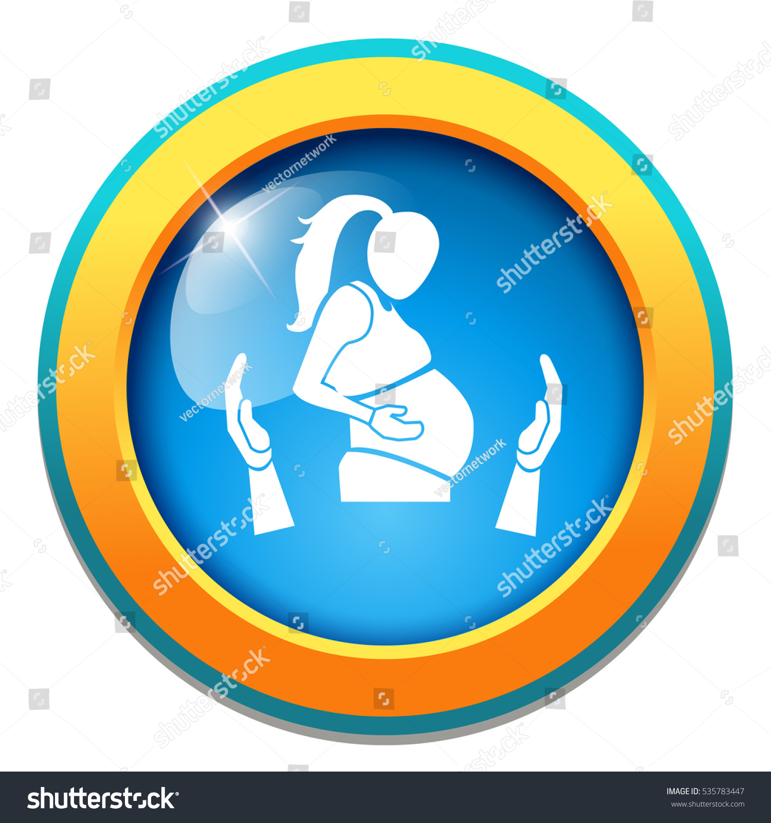 Pregnant Woman Icon Stock Vector Illustration 535783447 : Shutterstock