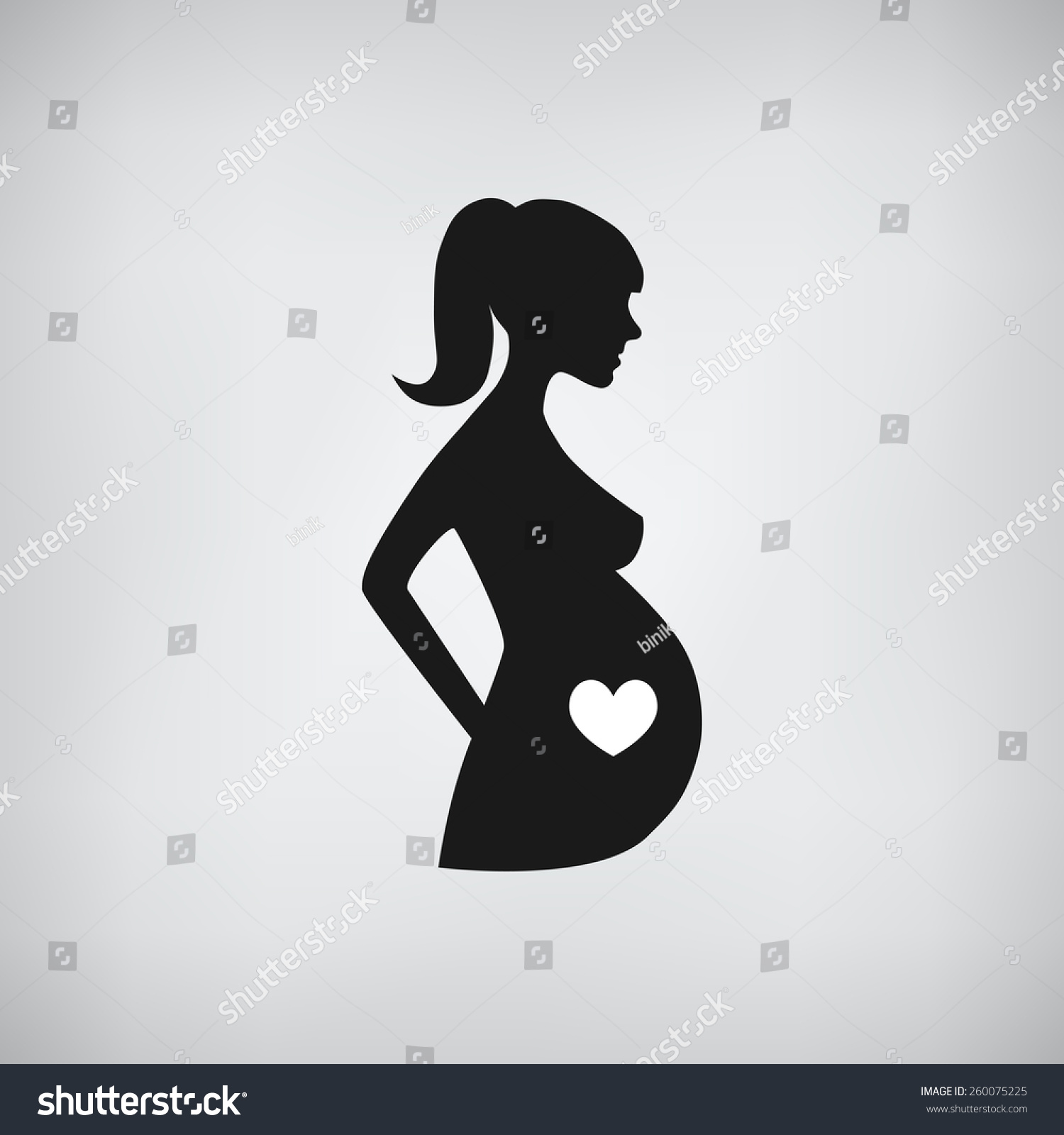 Pregnant Woman Sign Icon Vector Women Stock Vector (Royalty Free ...