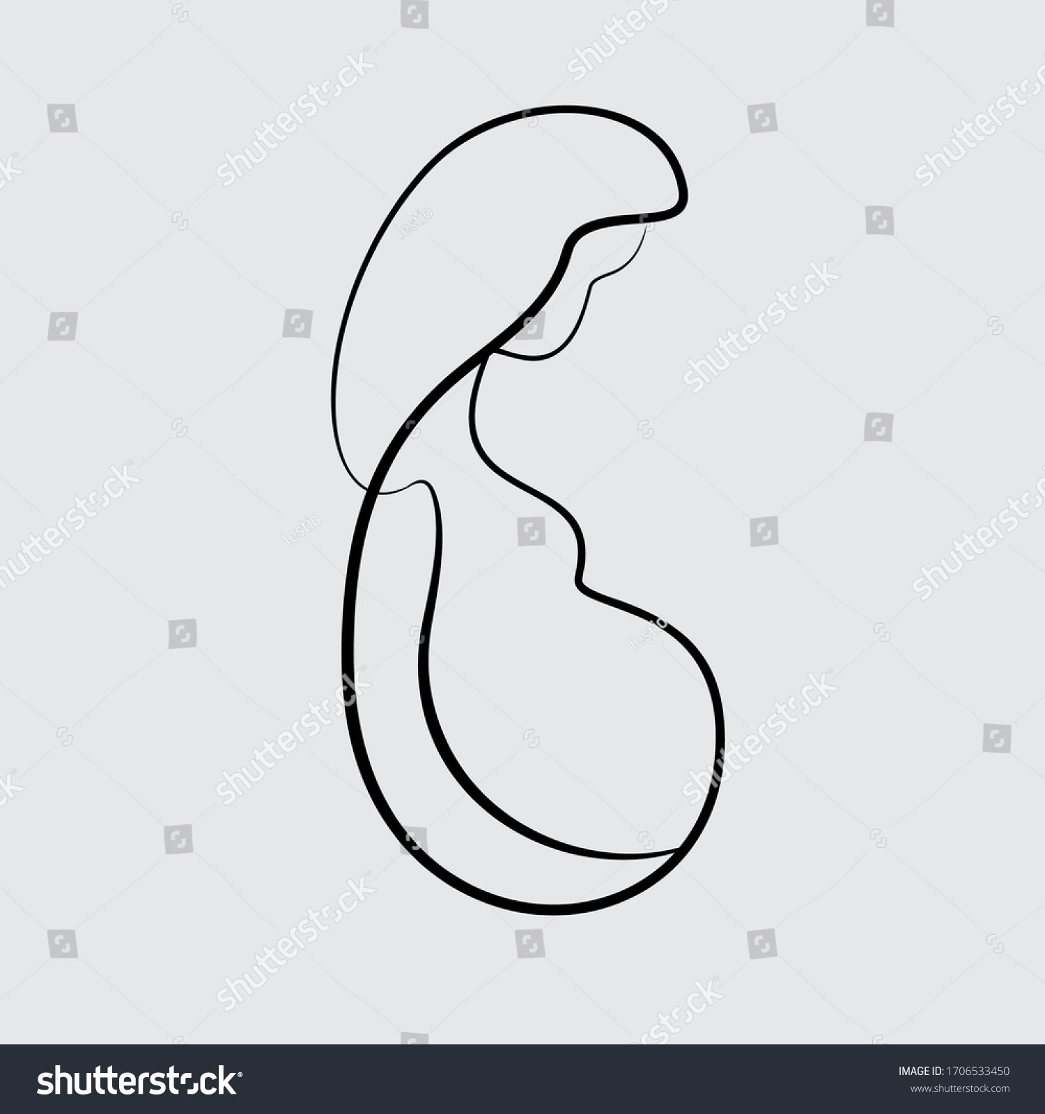 Pregnant Woman Single Continuous Line Art เวกเตอร์สต็อก ปลอดค่าลิขสิทธิ์ 1706533450