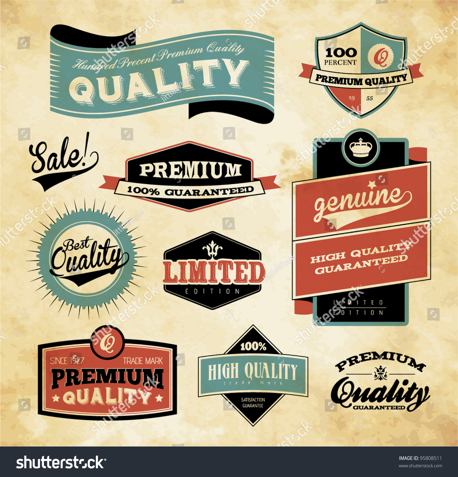 Premium And High Quality Label / Icon Stock Vector Illustration ...