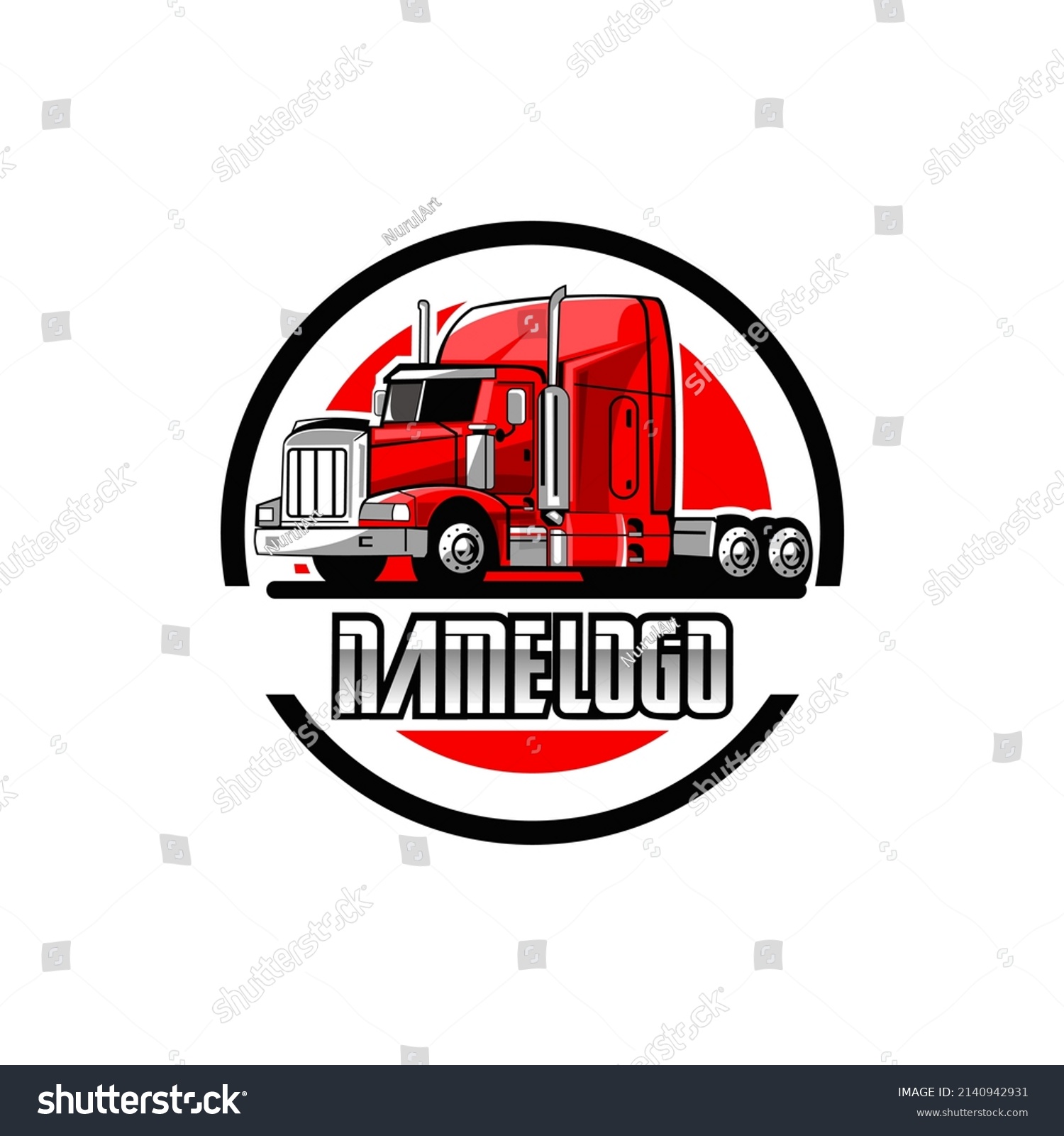 Premium Circle Trucking Company Logo Trucking Stock Vector (Royalty ...