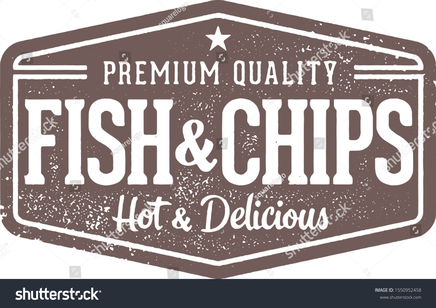 Premium Fish Chips Sign Restaurant Menu Stock Vector (Royalty Free ...