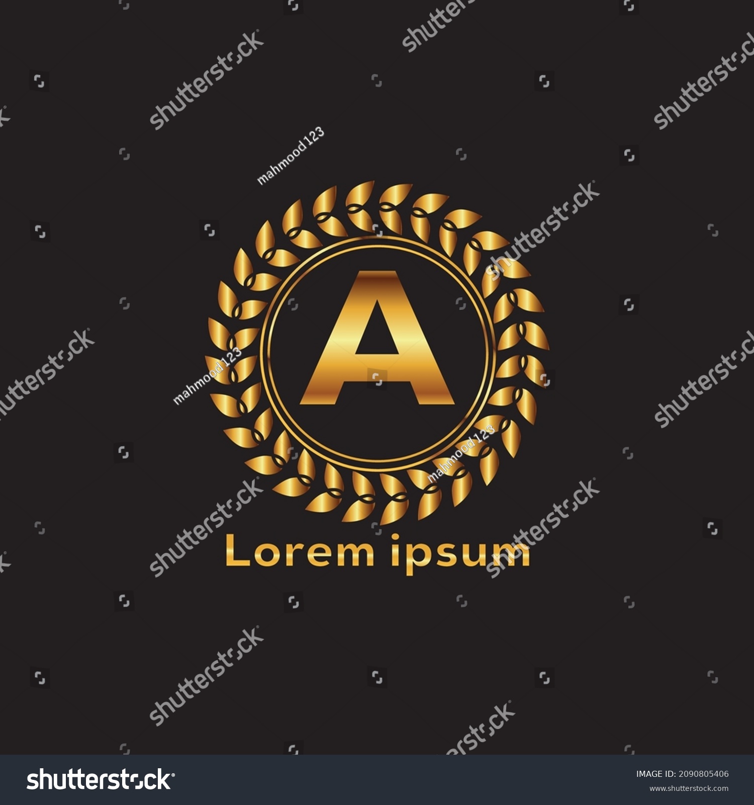 Premium Gold Luxury Logo Design Black Stock Vector (royalty Free 