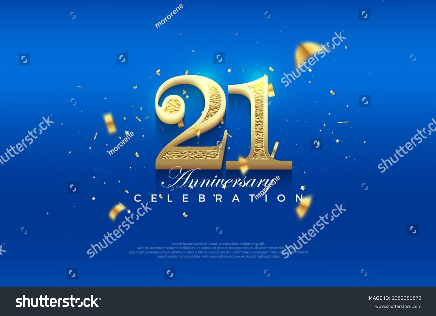 SVG of Premium vector 21st anniversary celebration background with fancy numeral glitter. svg