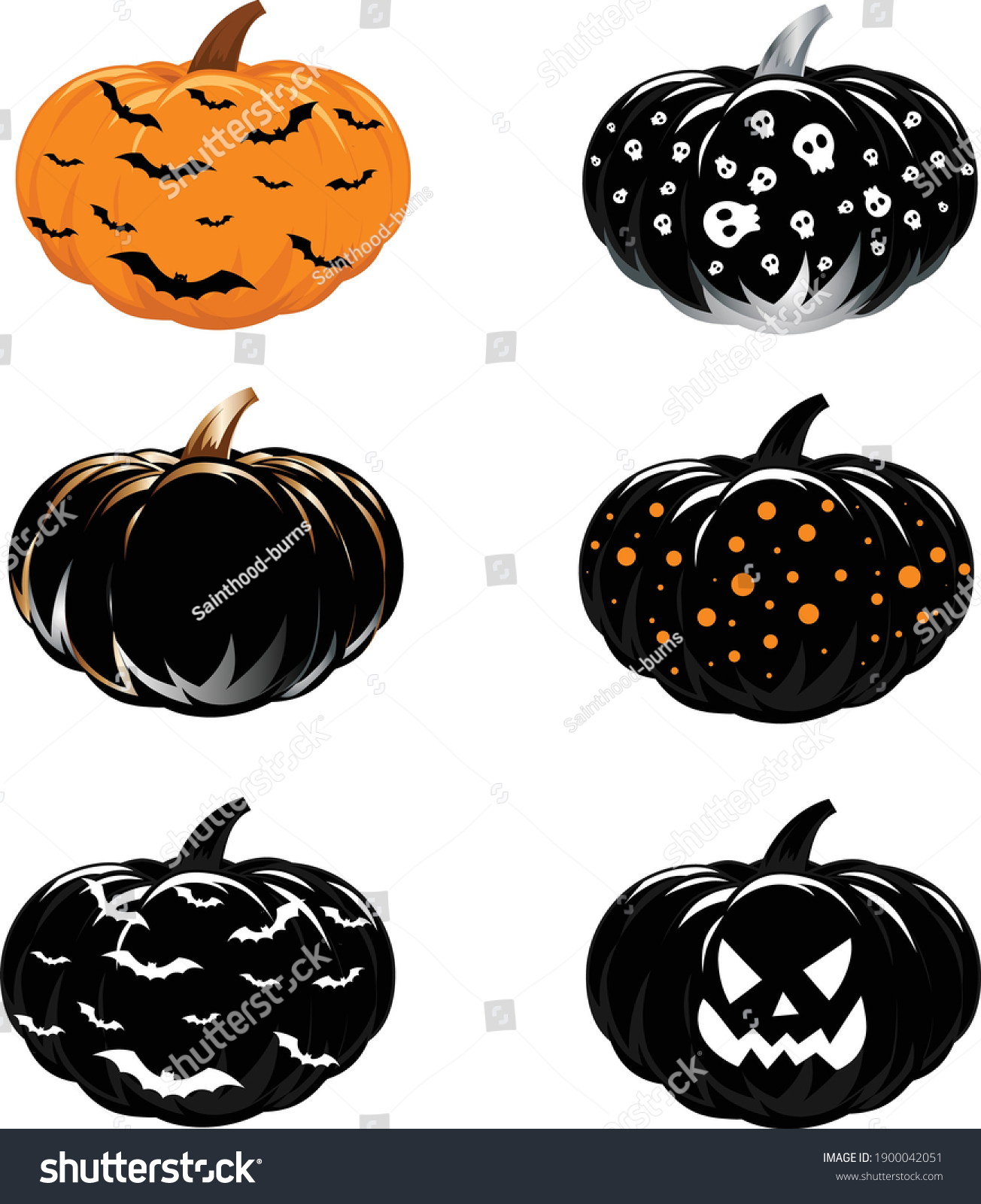 Preparation Halloween Pumpkin Witch Hat Decoration Stock Vector Royalty Free 1900042051 6896