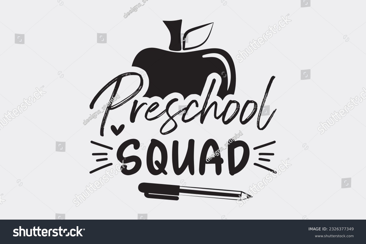 SVG of Preschool squad svg, Teacher SVG Bundle, School and Teach, Back to School svg, Teacher Gift , Teacher Shirt, Cut Files for Cricut svg
