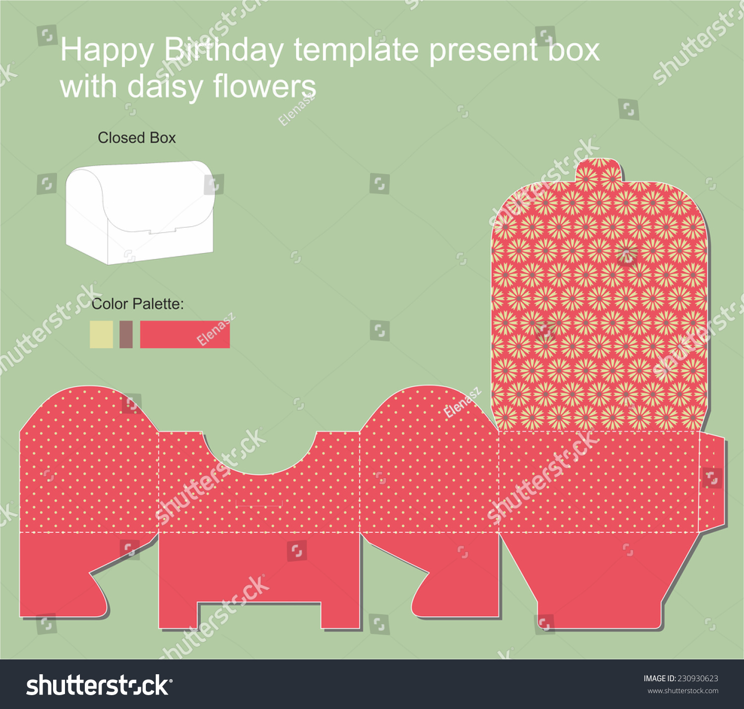 Present Box Happy Birthday Label Stock Vector (Royalty Free) 230930623