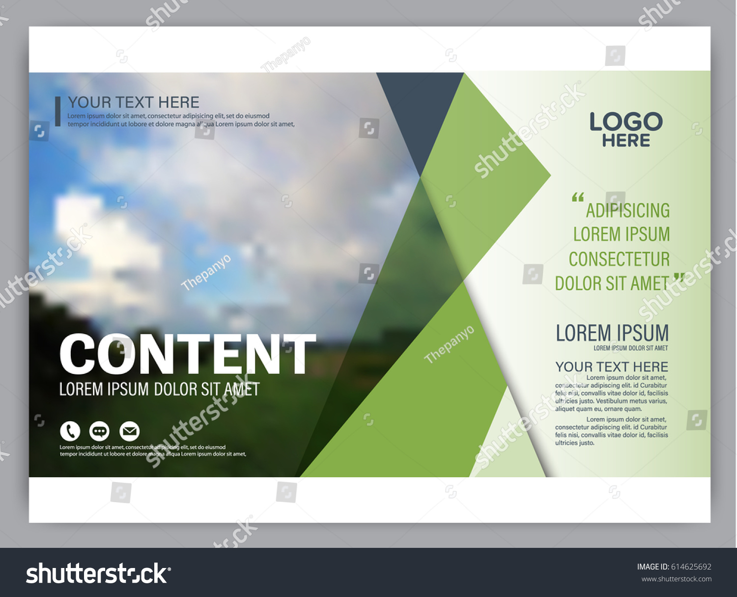presentation layout design template annual report stock vector presentation cover page