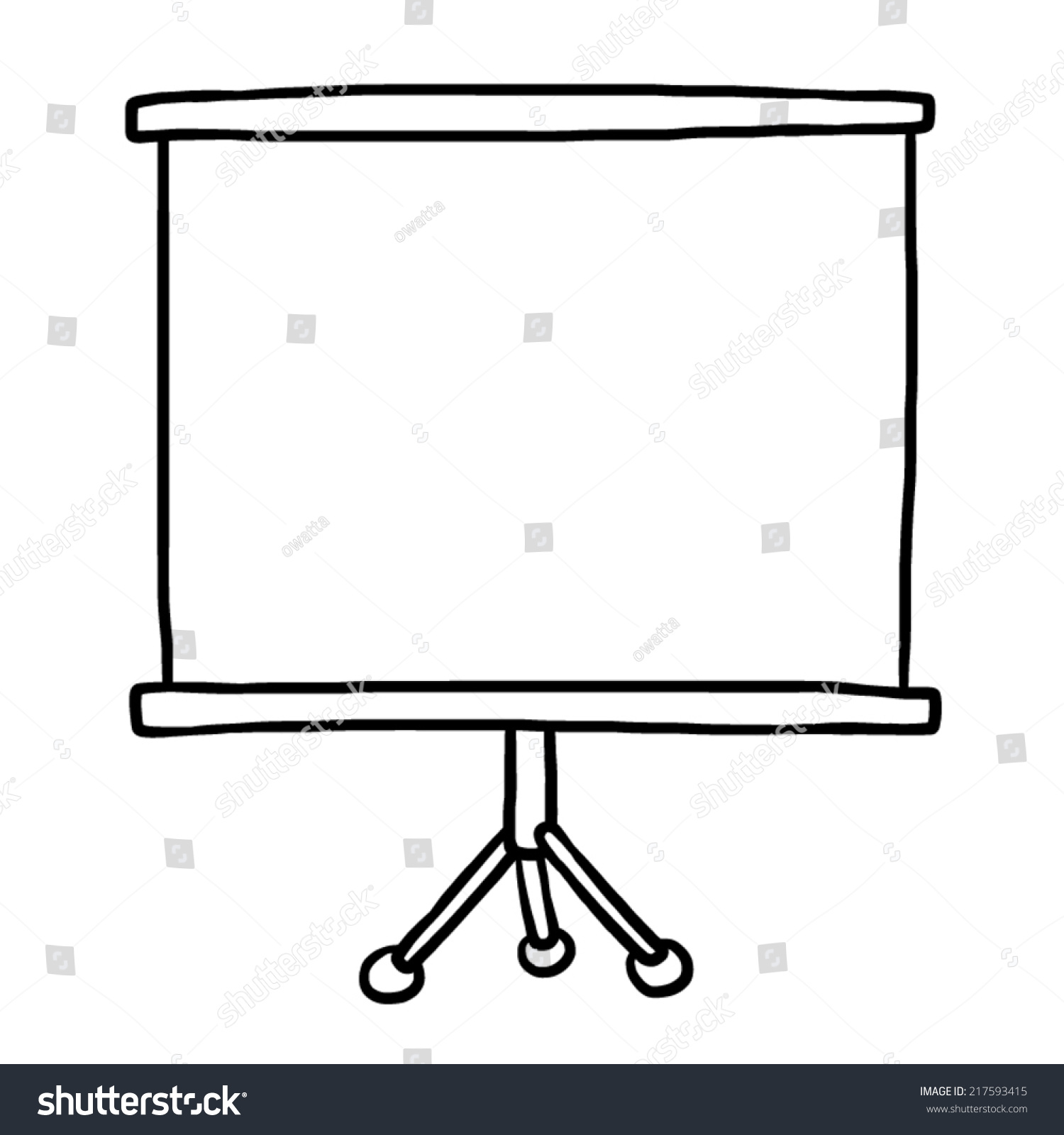 Presentation Screen Cartoon Vector Illustration Black Stock Vector ...