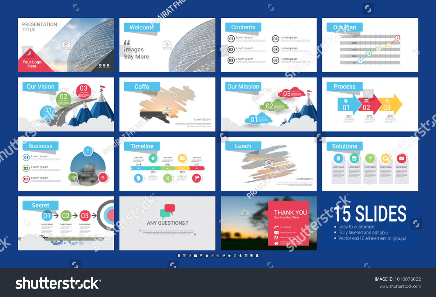 presentation slide template your company infographic stock vector presentation company