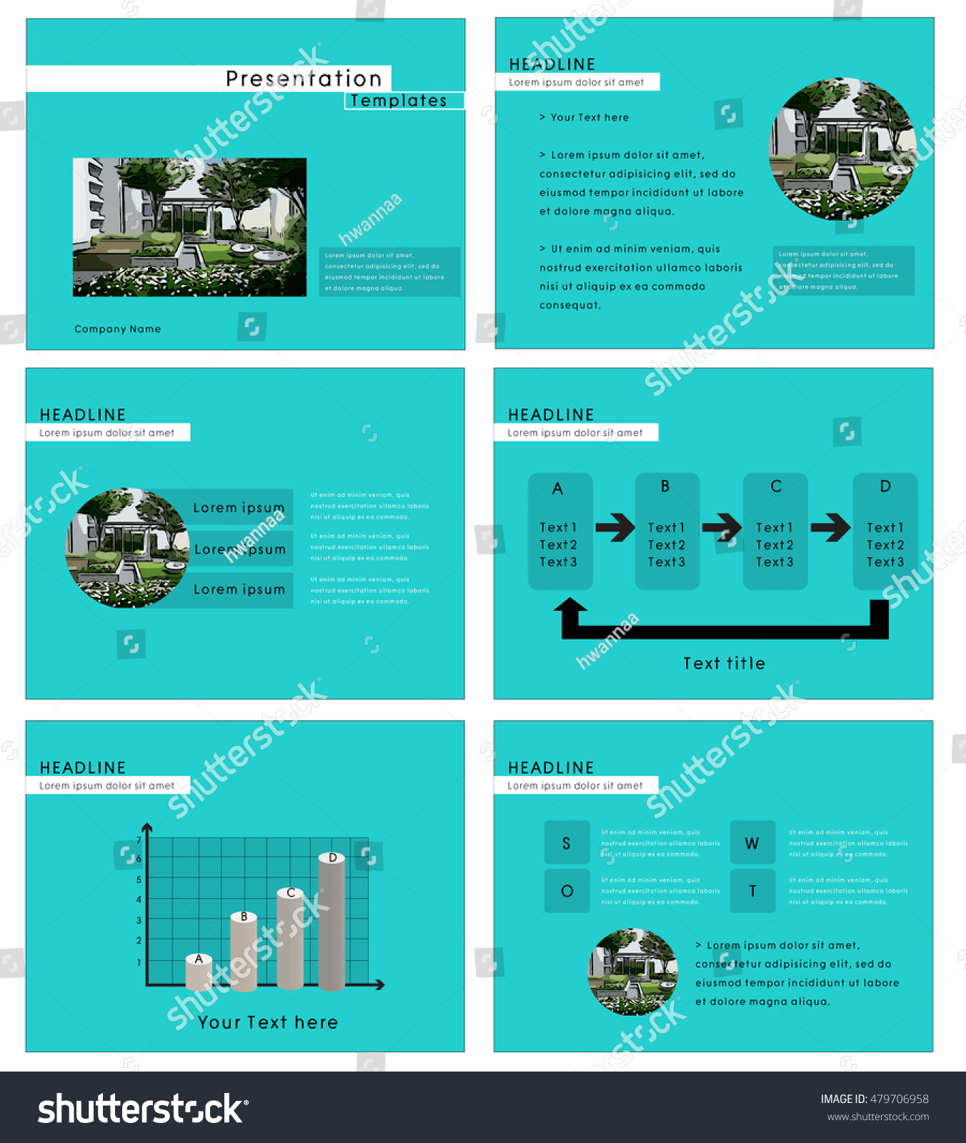 presentation template real estate theme clipping stock vector