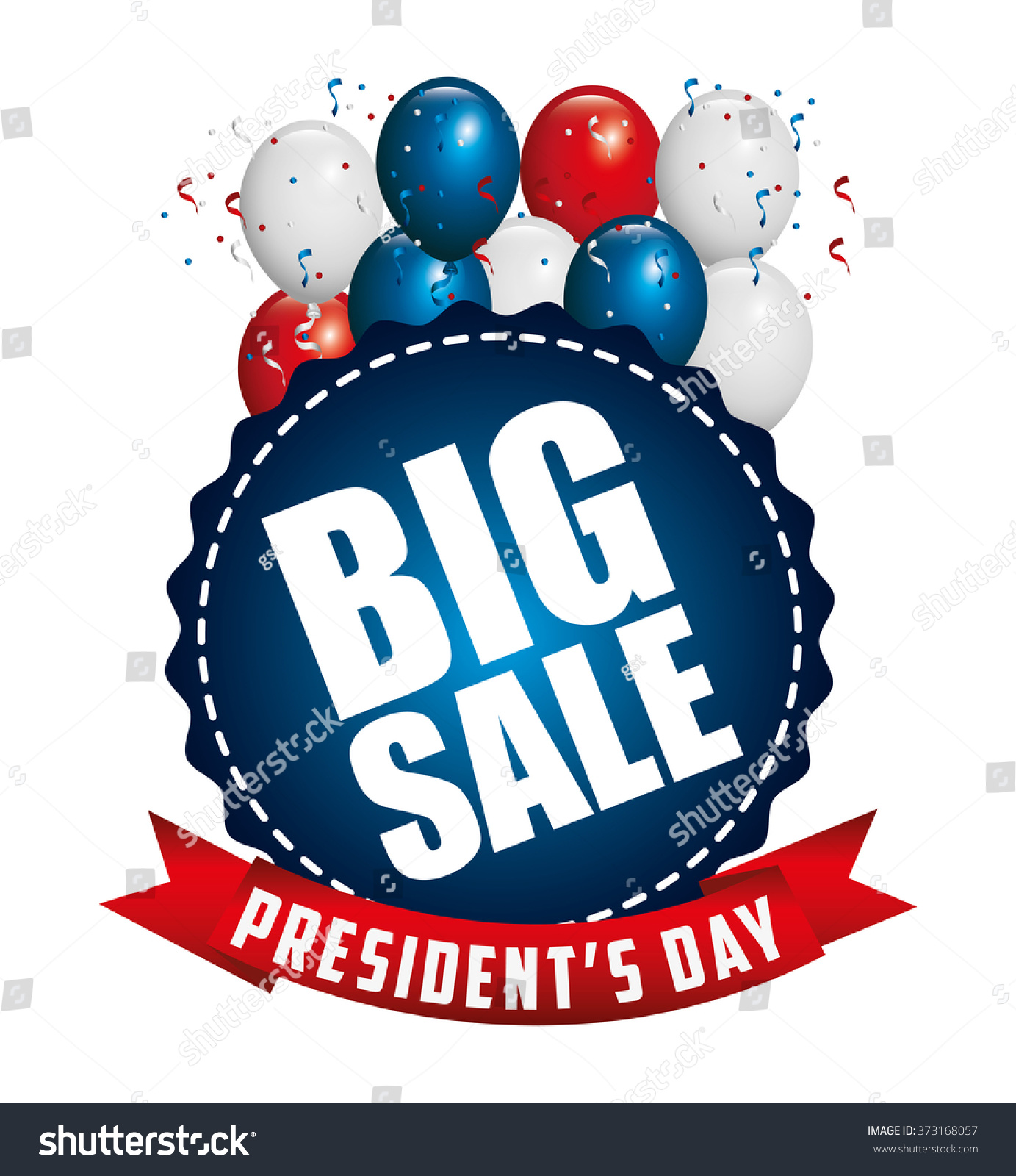 Presidents Day Sale Design Vector Illustration Stock Vector (Royalty