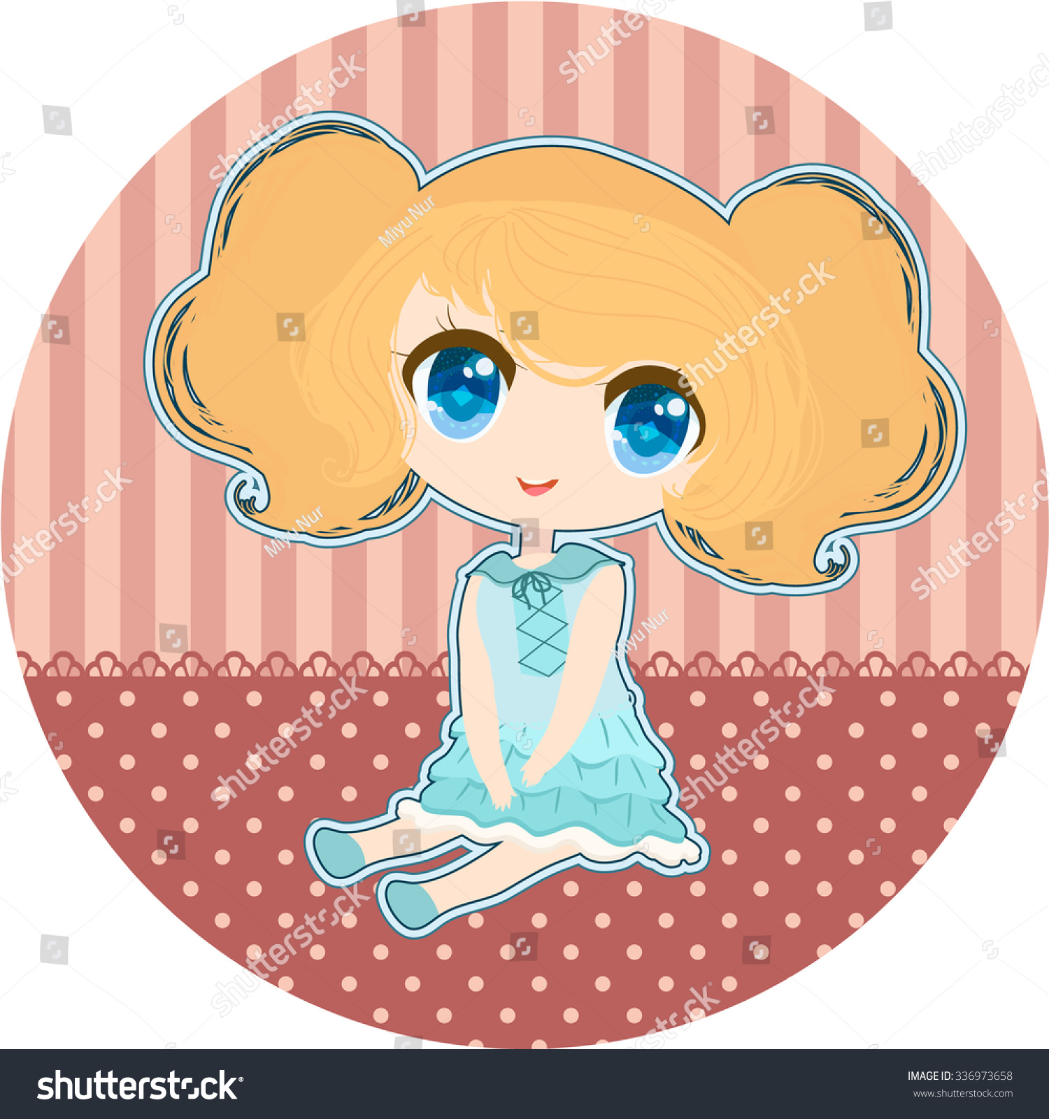 Pretty Anime Girl Stock Vector Illustration 336973658 : Shutterstock