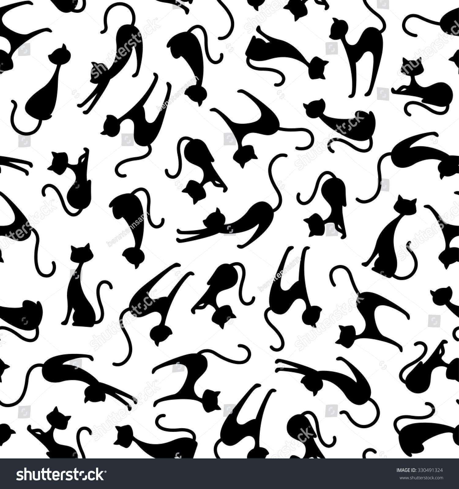 SVG of Pretty cat pattern svg