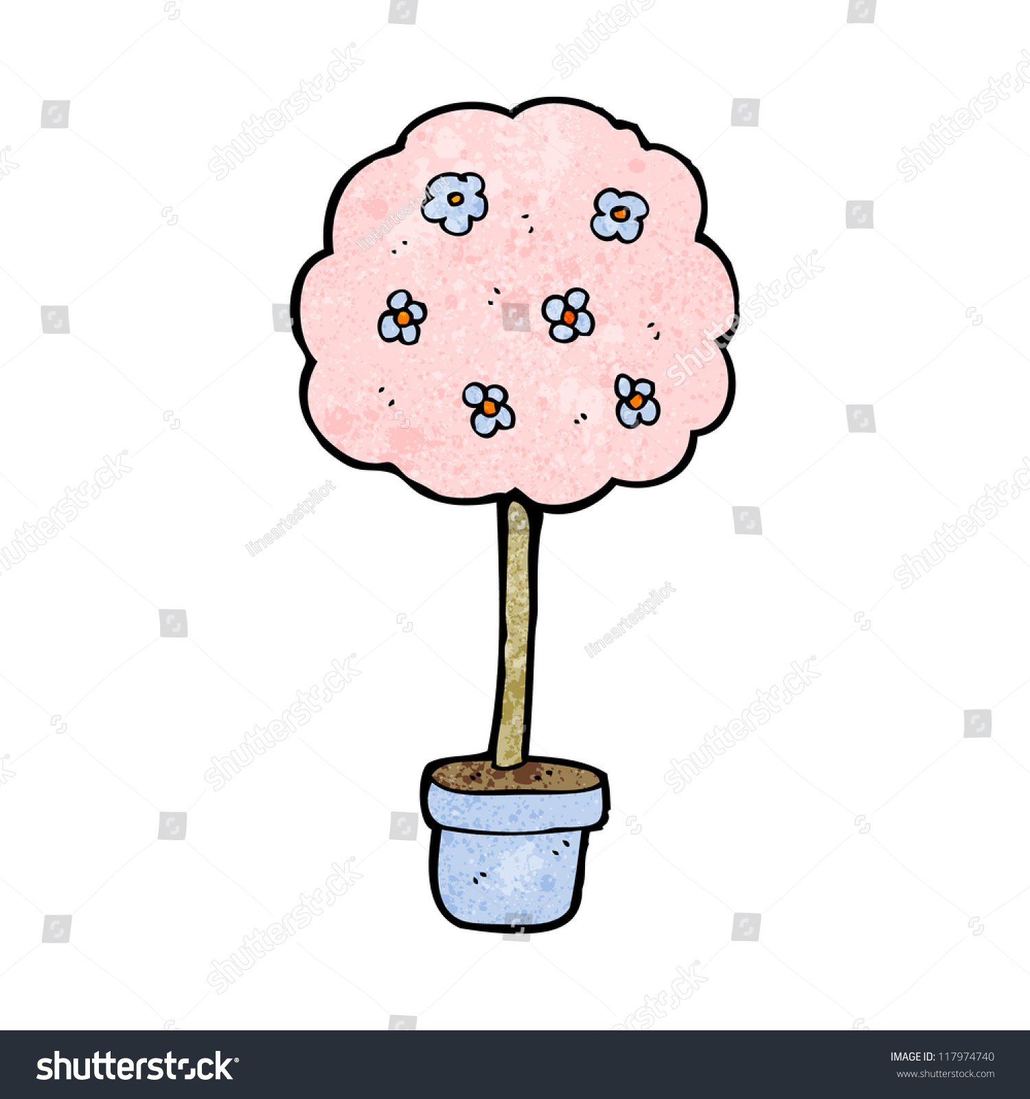 Pretty Tree Cartoon Stock Vector (Royalty Free) 117974740 | Shutterstock