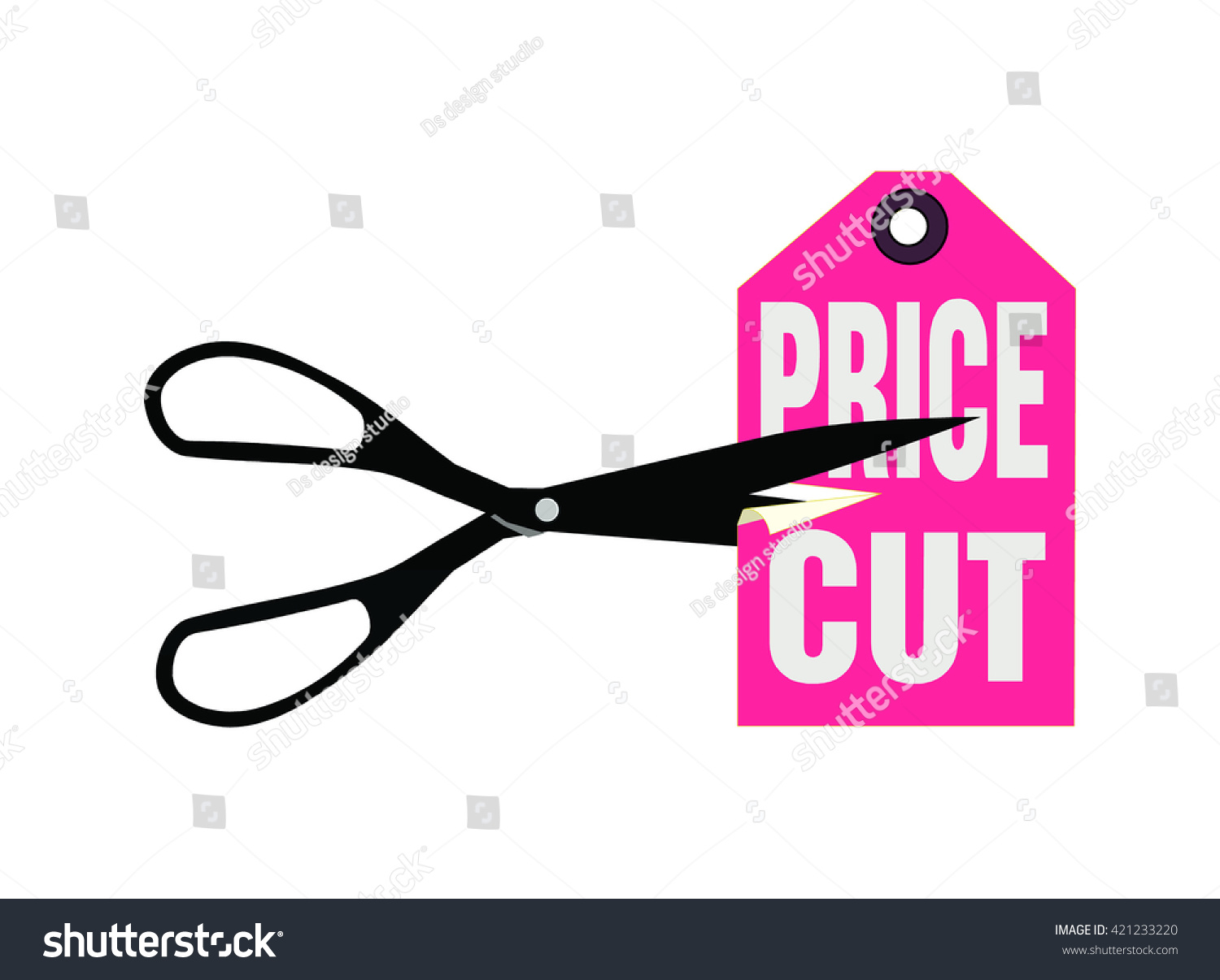 Price Cut Logo Icon Art Web Stock Vector Royalty Free 421233220