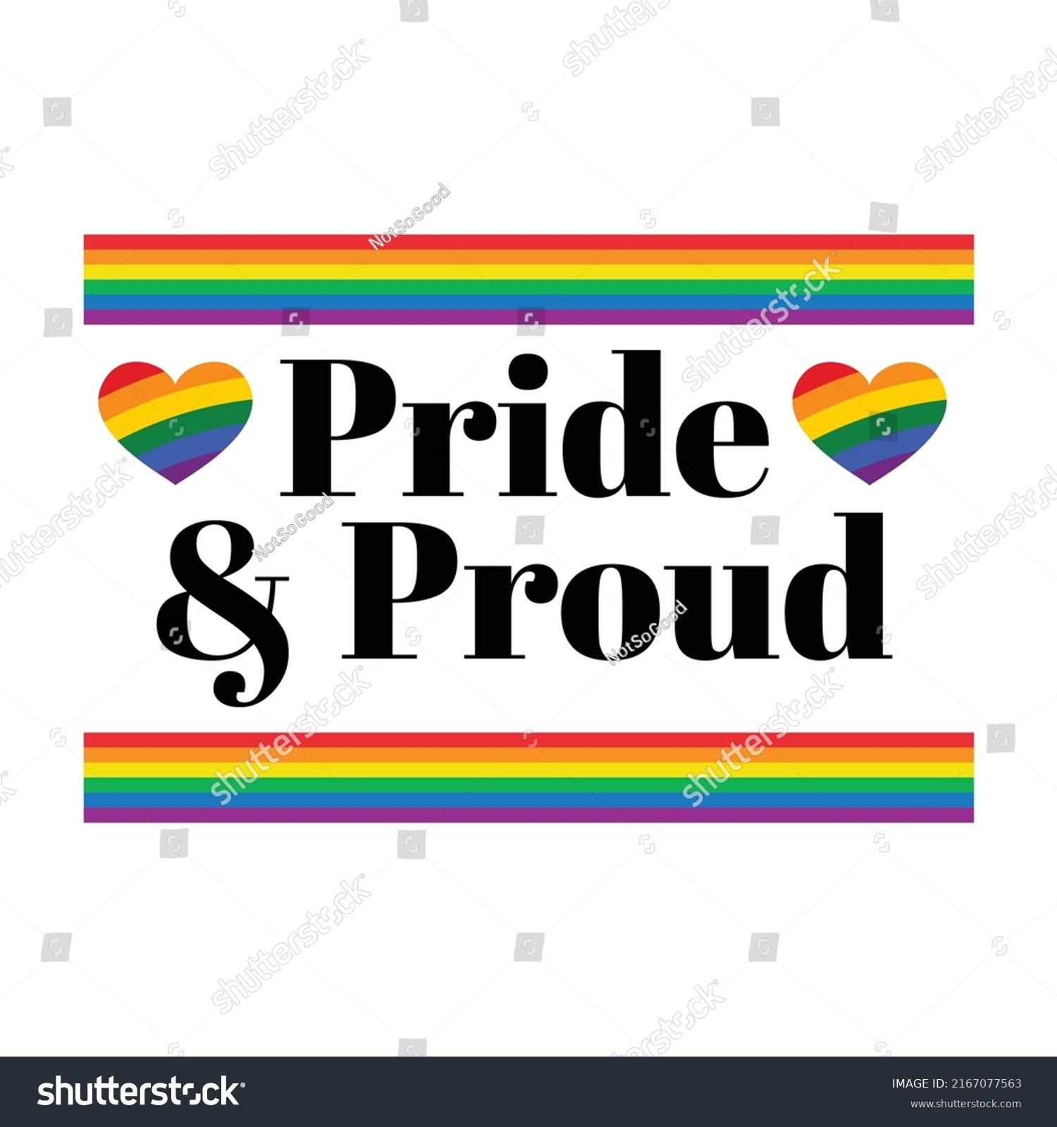 Pride Proud Pride Colors Typography Vector Stock Vector (Royalty Free ...