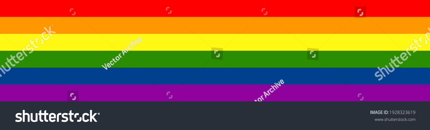 Vektor Stok Pride Flag Banner Wide Horizontal Pride Tanpa Royalti 1928323619 Shutterstock 