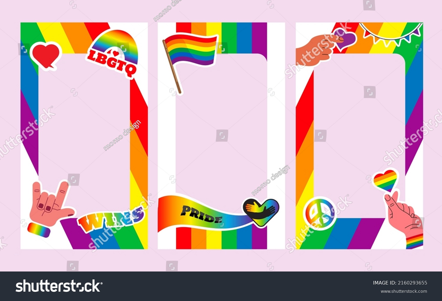 Pride Frame Stories Lgbt Symbols Love Stock Vector Royalty Free 2160293655 Shutterstock 3154