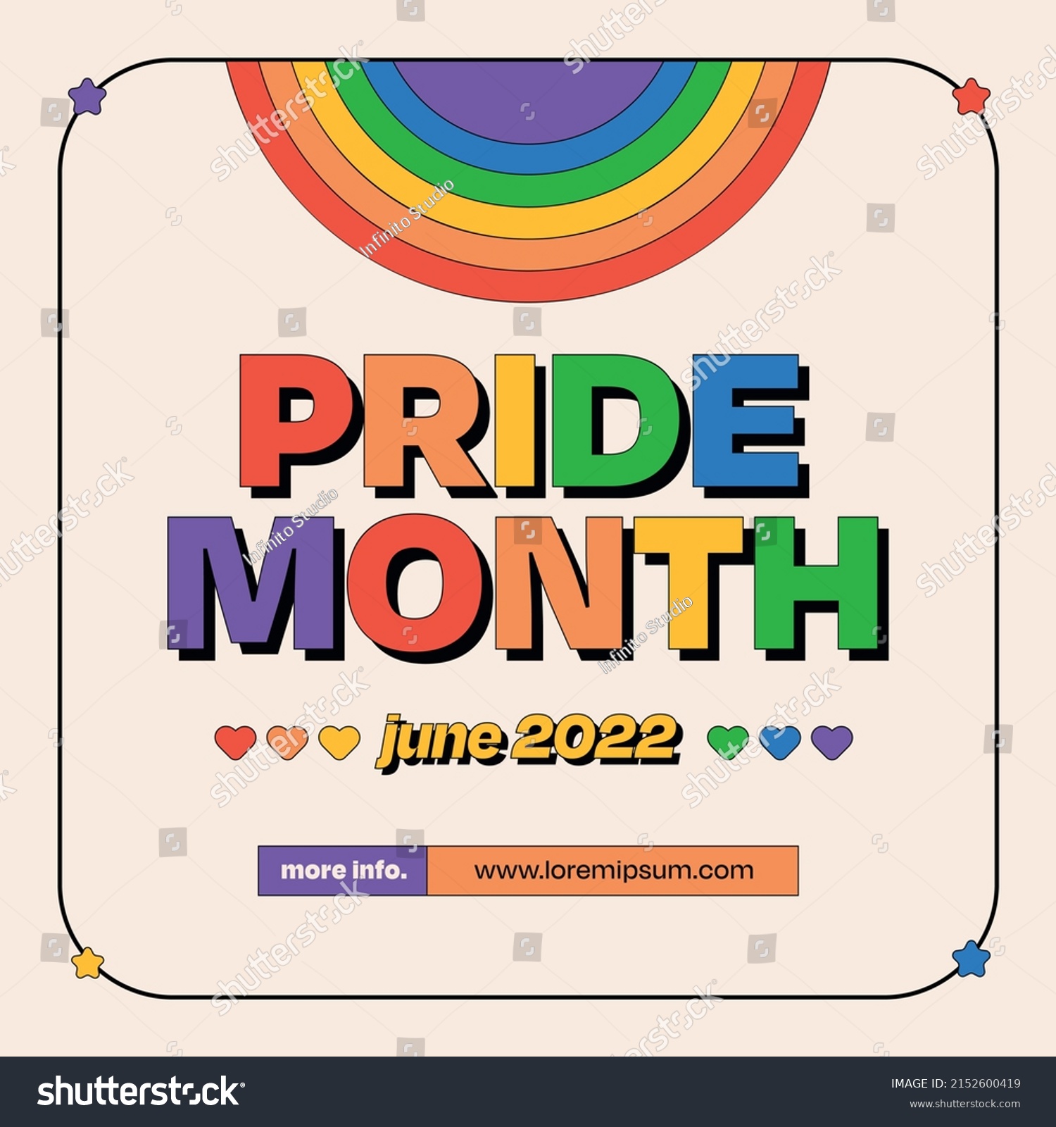 Pride Lgbt Trendy Social Media Template Stock Vector (Royalty Free ...