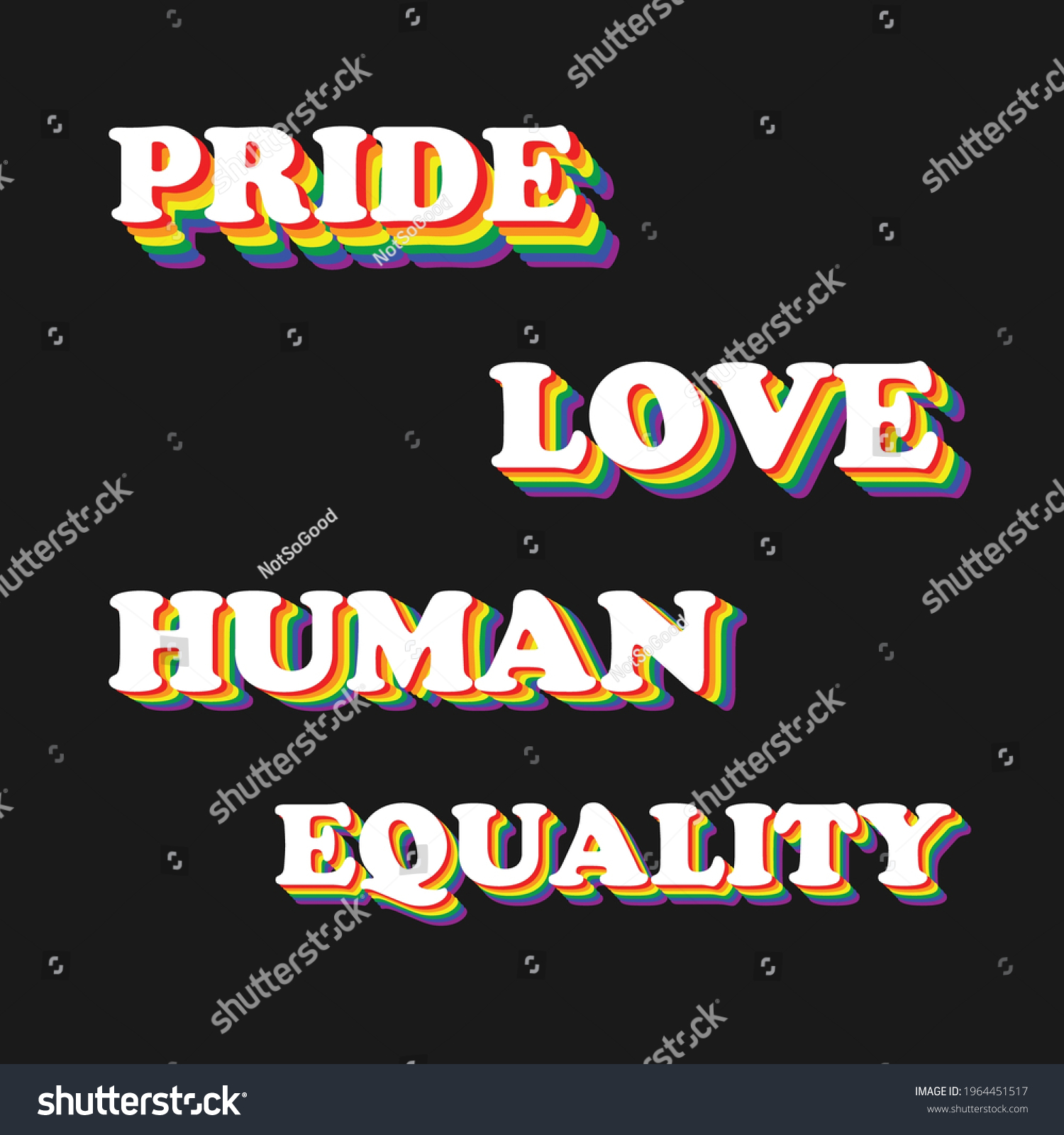 Pride Love Human Equality Tshirt Design Stock Vector (Royalty Free ...