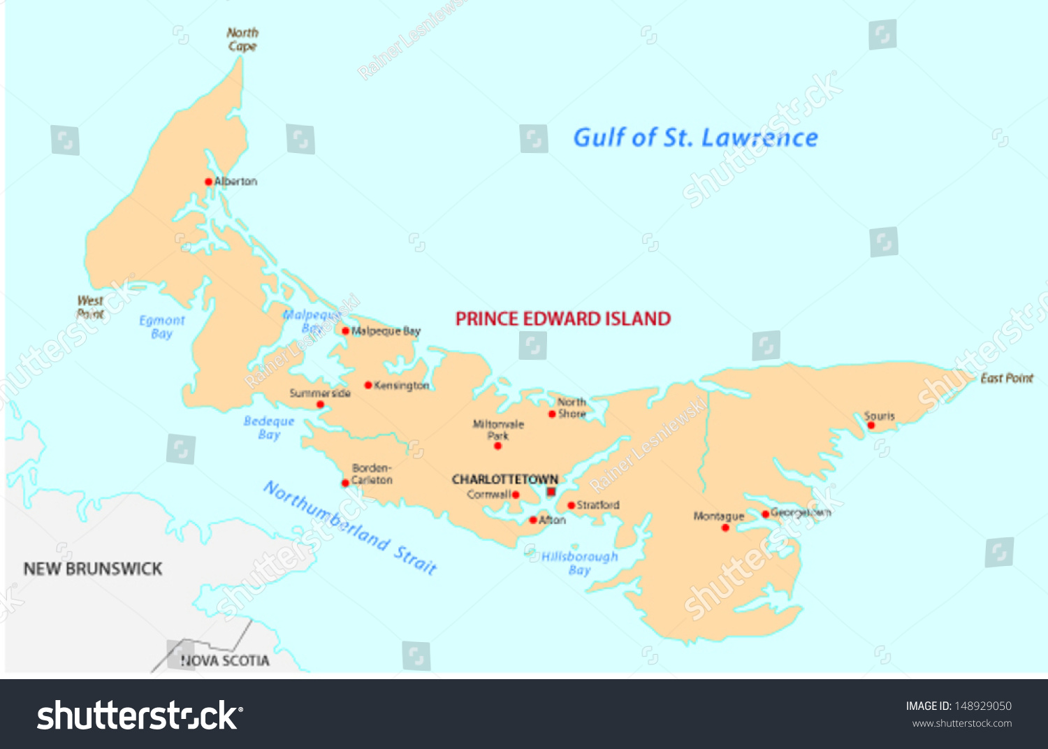 Prince Edward Island Stock Vector (Royalty Free) 148929050 | Shutterstock