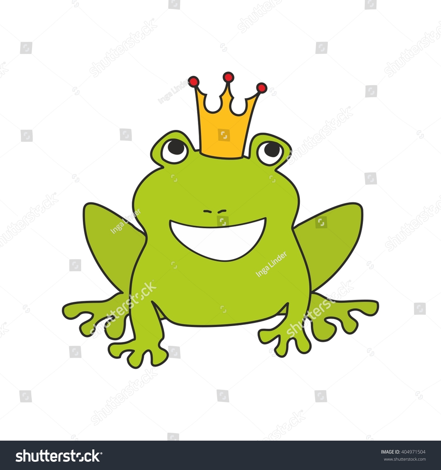 Prince Princess Frog Crown Vector Illustration Stock Vector (Royalty ...