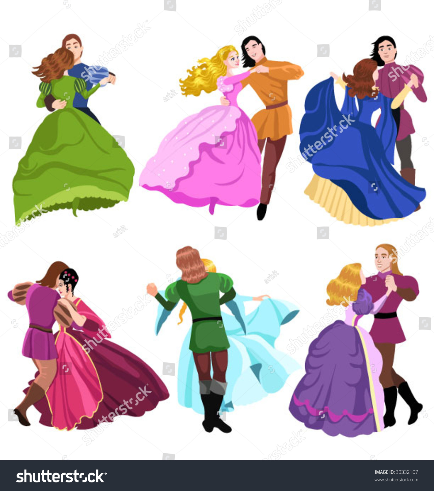 Princess Dance Stock Vector Illustration 30332107 : Shutterstock