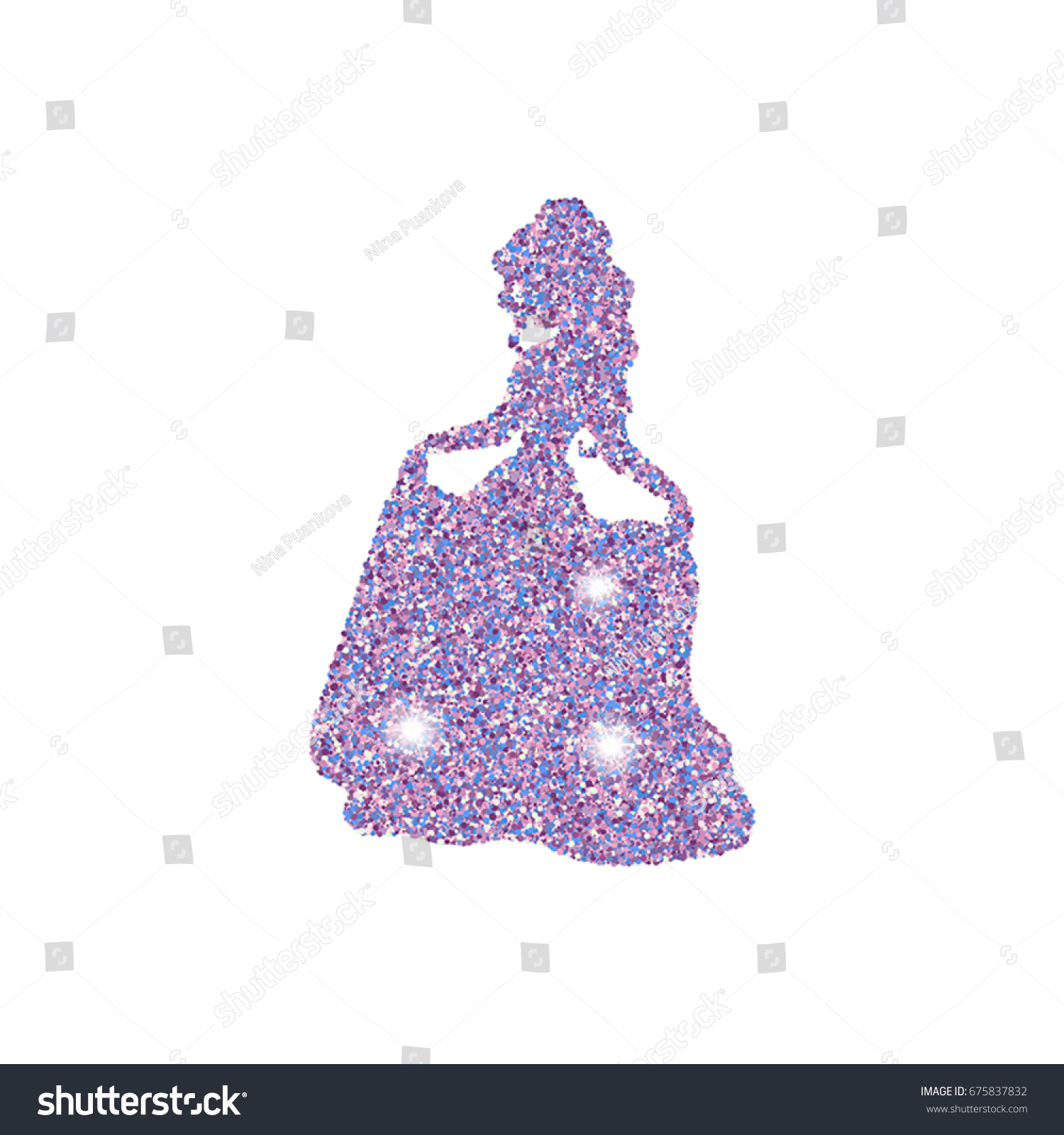 Princess Dust Glitters On White Background Stock Vector (Royalty Free