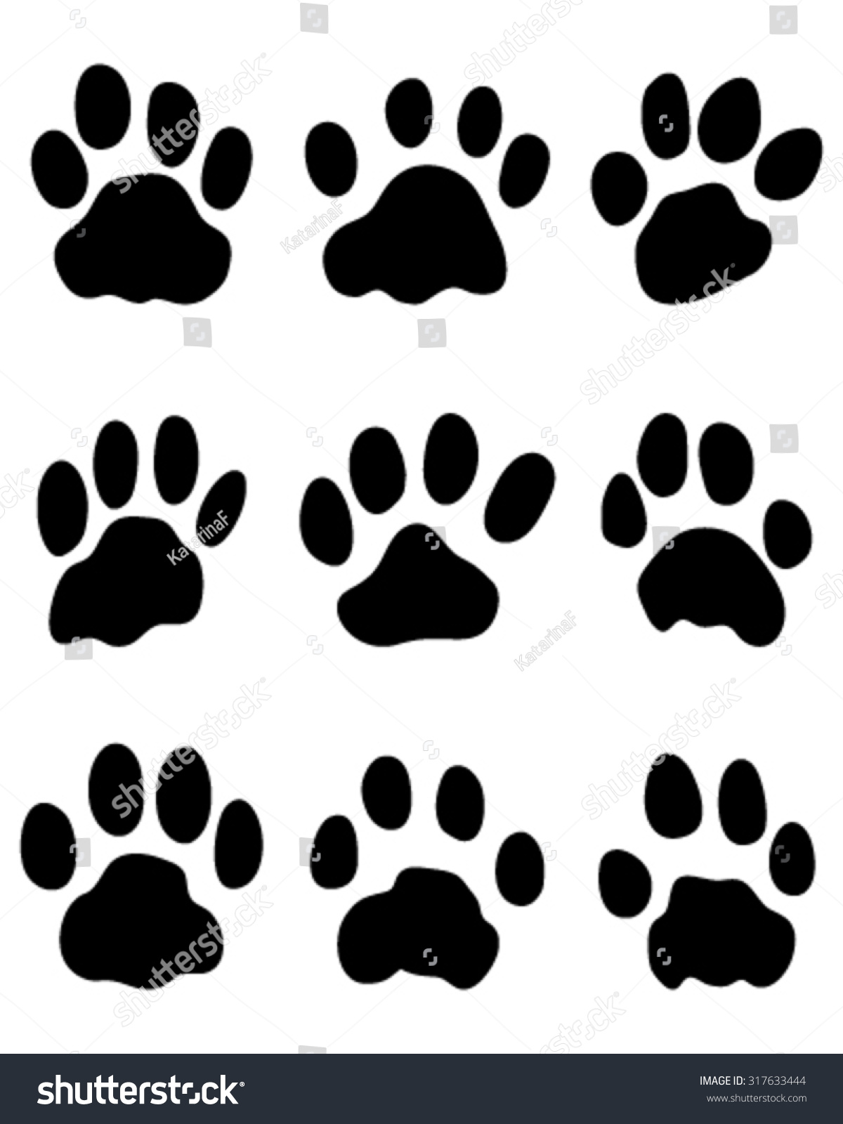 Download Print Jaguars Paw Vector Stock Vector 317633444 - Shutterstock