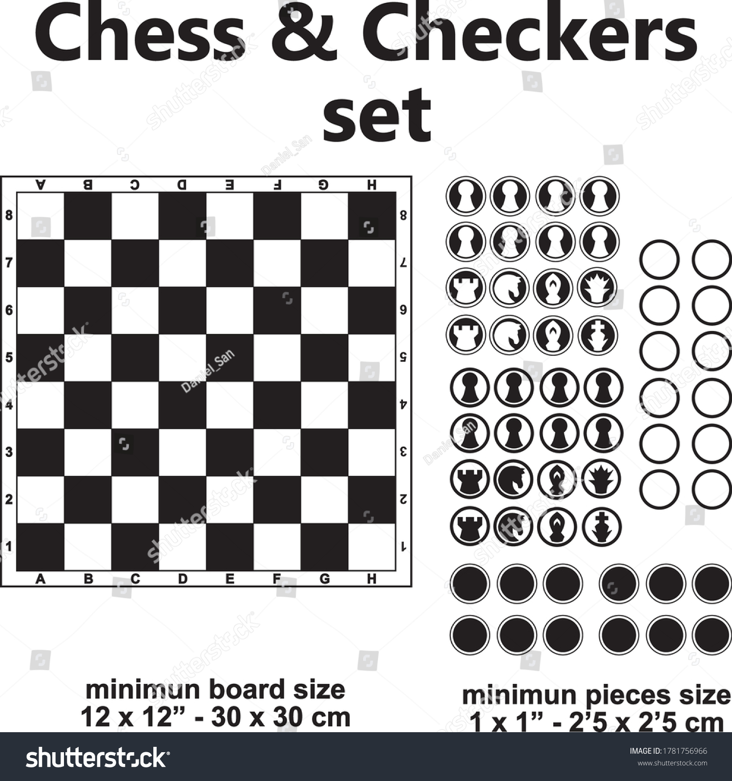 printable board game template chess checkers stock vector royalty free 1781756966 shutterstock