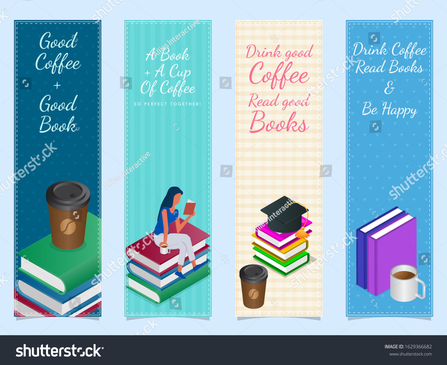 printable bookmarks reading quotes drinks books stock vector royalty free 1629366682 shutterstock