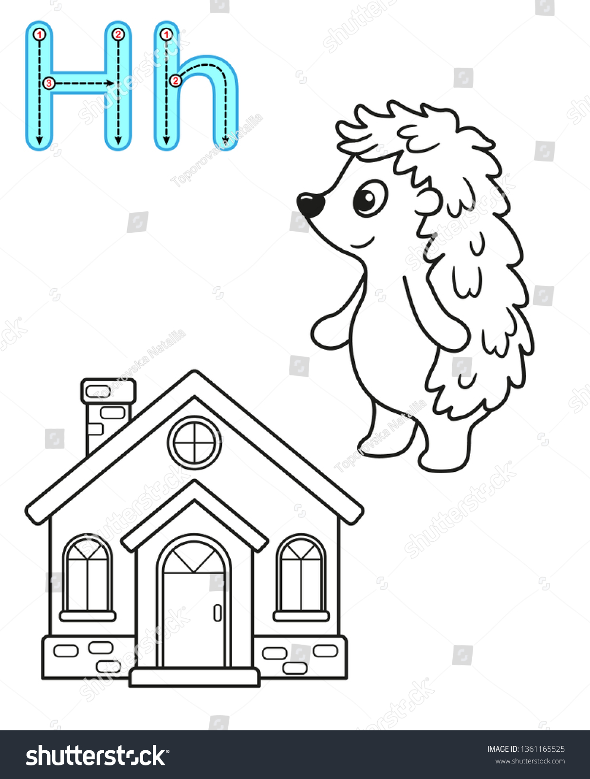 printable coloring page kindergarten preschool card stock vector royalty free 1361165525 shutterstock