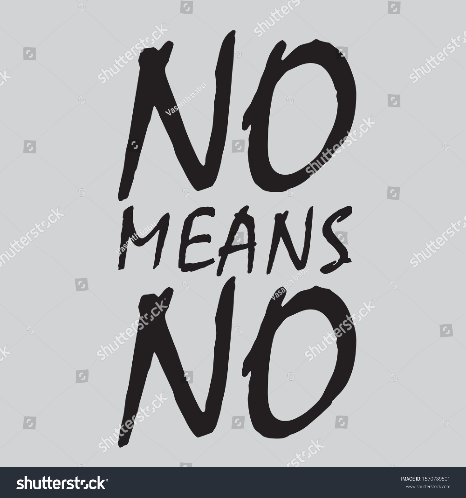 Printable Shirt Design Quote No Means Stock Vector (Royalty Free ...