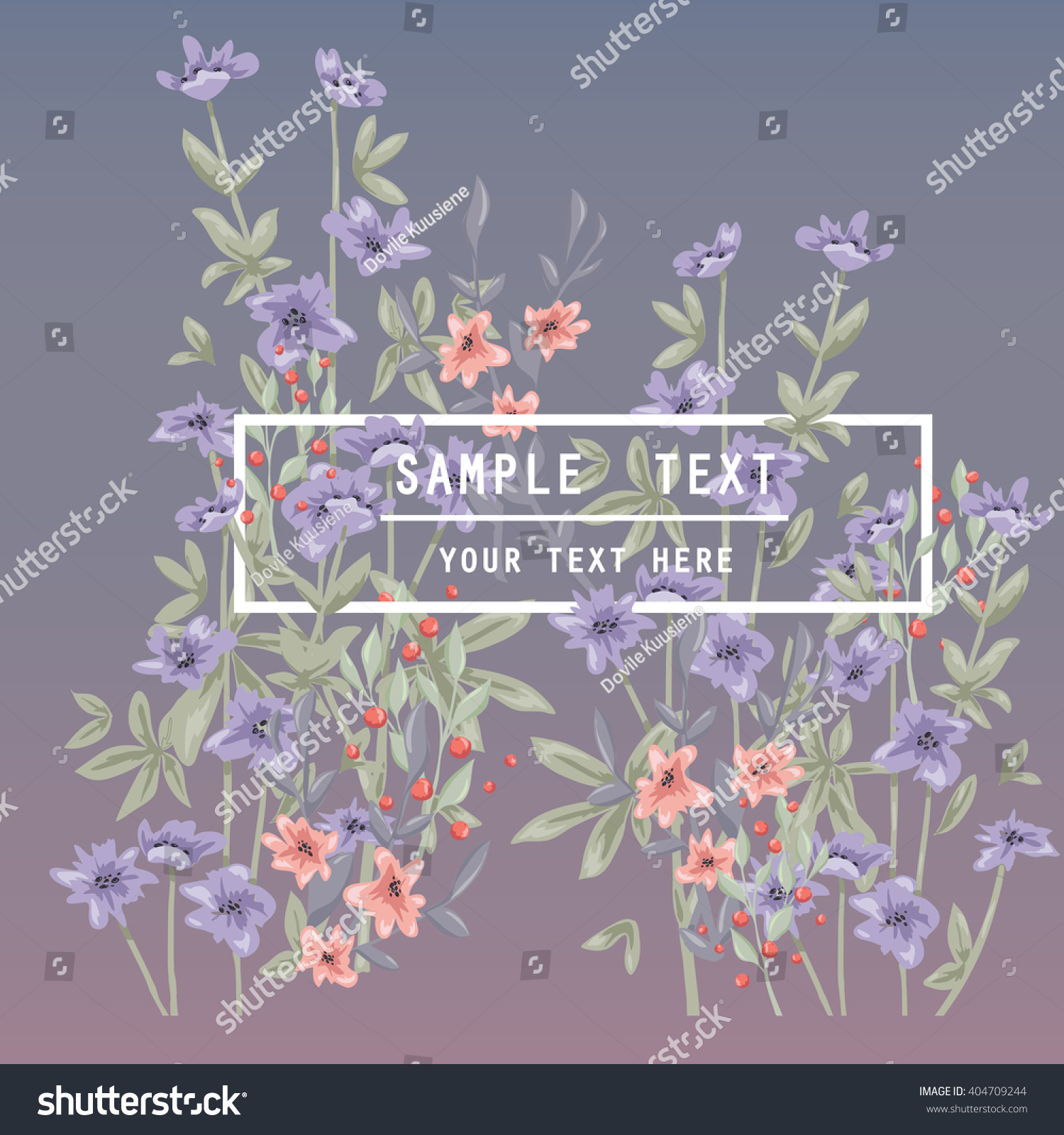 Printable Spring Wall Art Floral Pattern Stock Vector Royalty Free 404709244