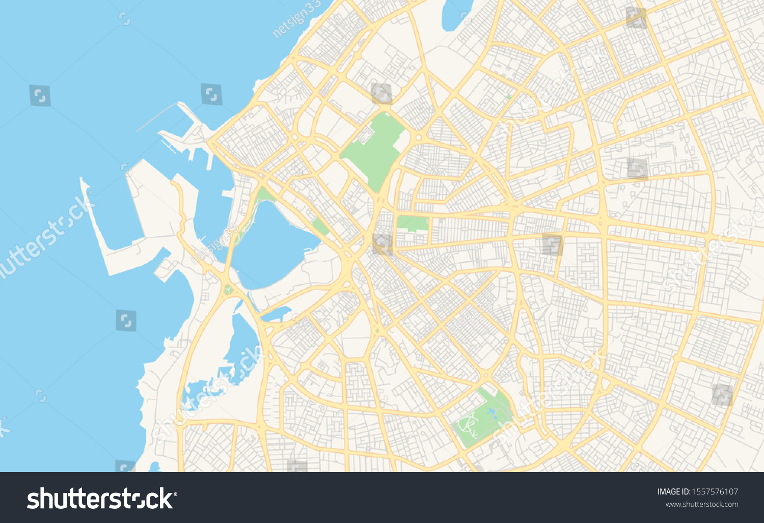 Printable Street Map Benghazi Libya Map   Stock Vector Printable Street Map Of Benghazi Libya Map Template For Business Use 1557576107 