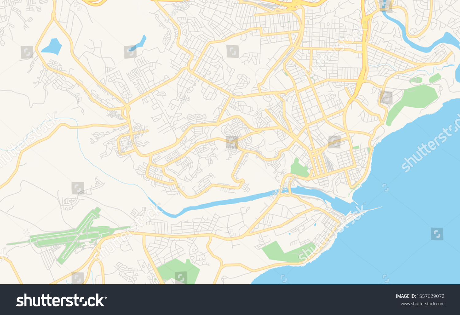 East London South Africa Map Printable Street Map East London South Stock Vector (Royalty Free)  1557629072 | Shutterstock