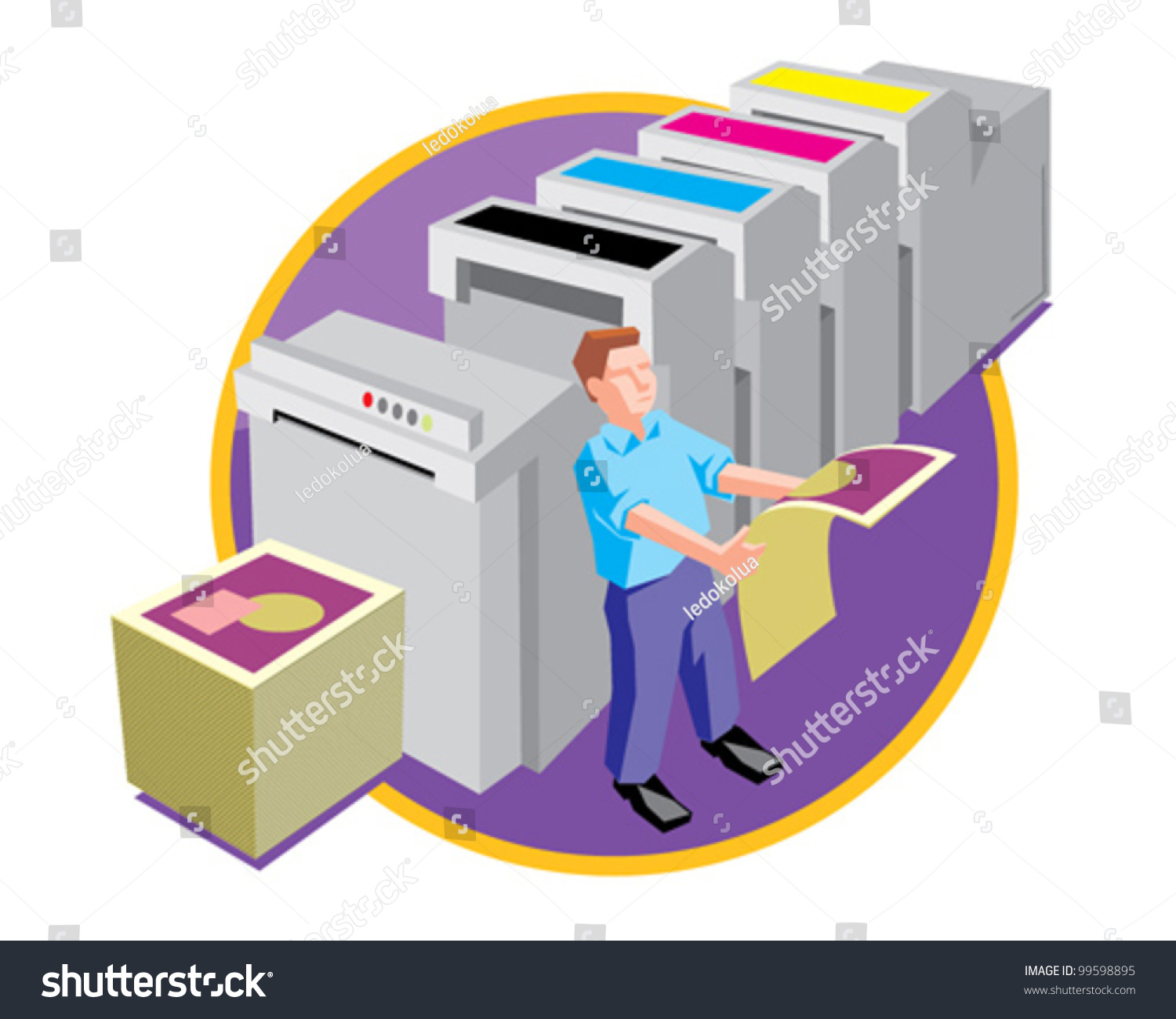 SVG of Printer at work design and print service vector icon illustration svg