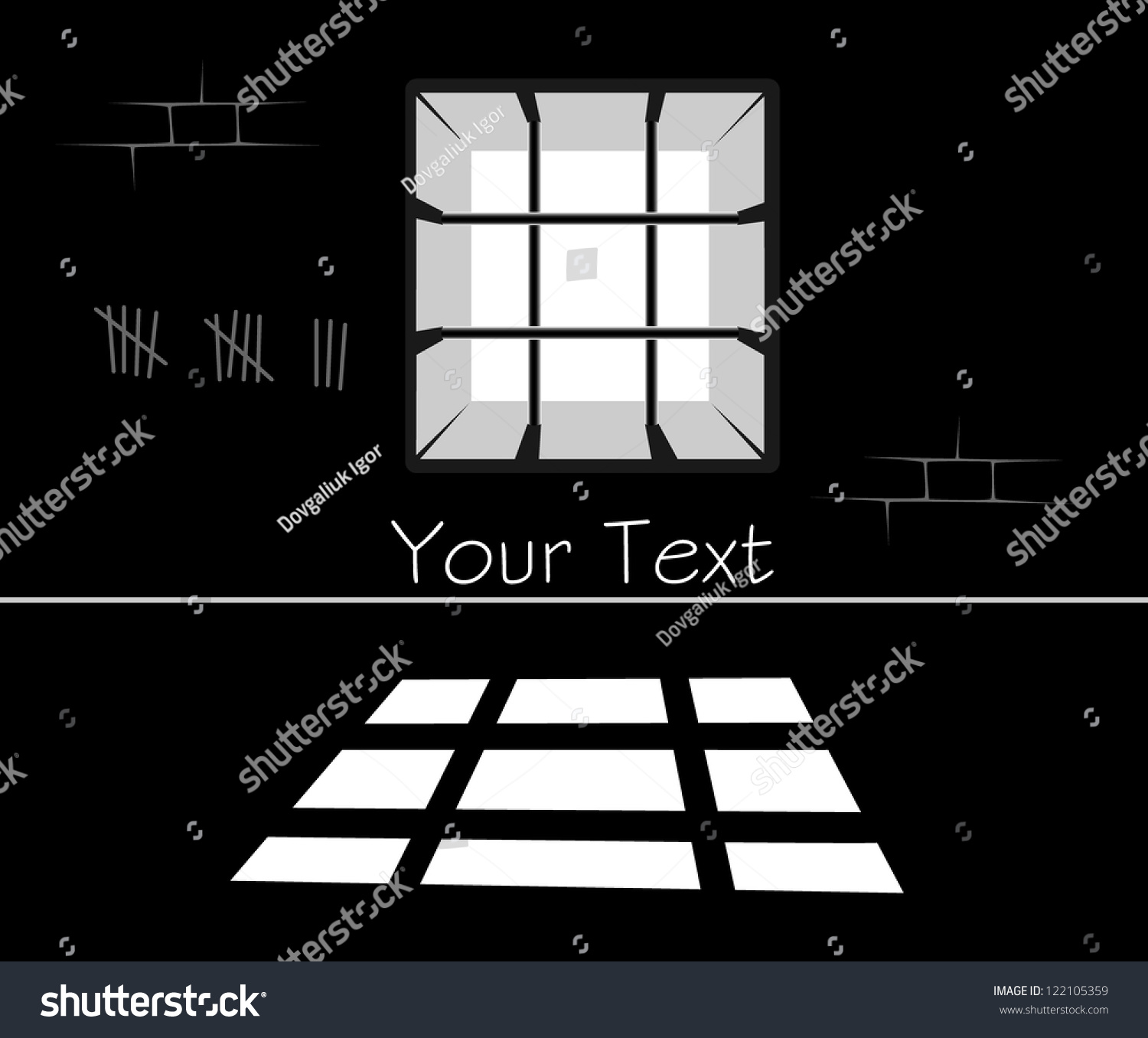 Prison Cell Vector Illustration Stock Vector (Royalty Free) 122105359