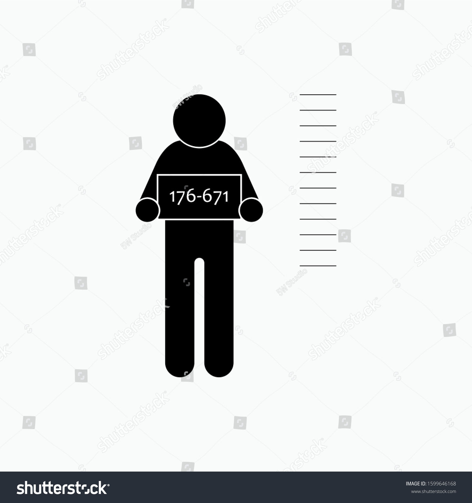 Prisoner Icon Convict Illustration Simple Vector Stock Vector (Royalty ...