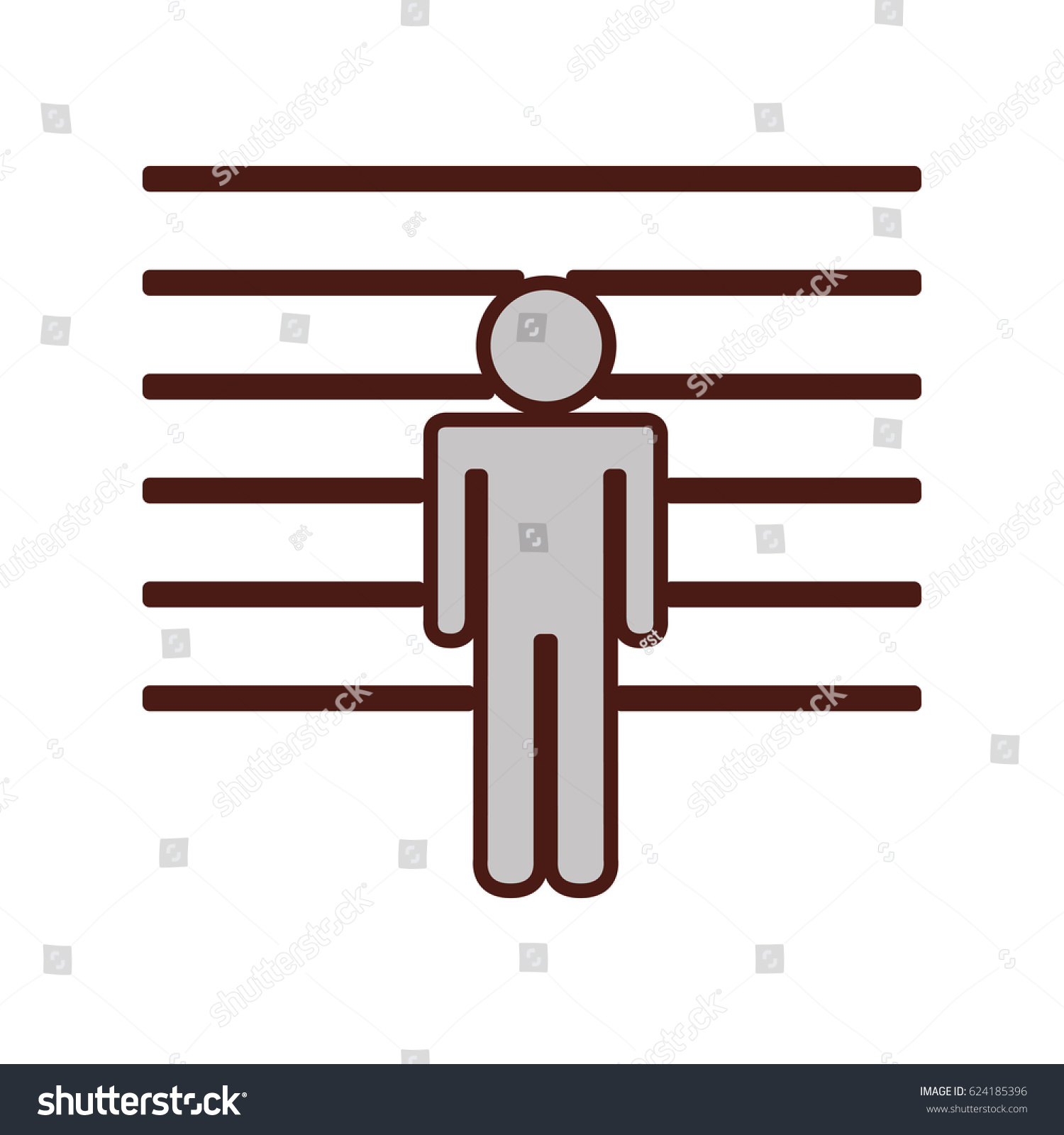 Prisoner Silhouette Isolated Icon Stock Vector Royalty Free Shutterstock