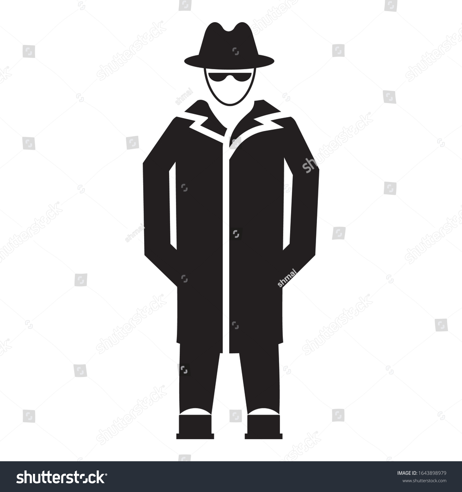 SVG of Private Investigator Avatar Concept, Spy with Long Coat Vector Icon Design svg