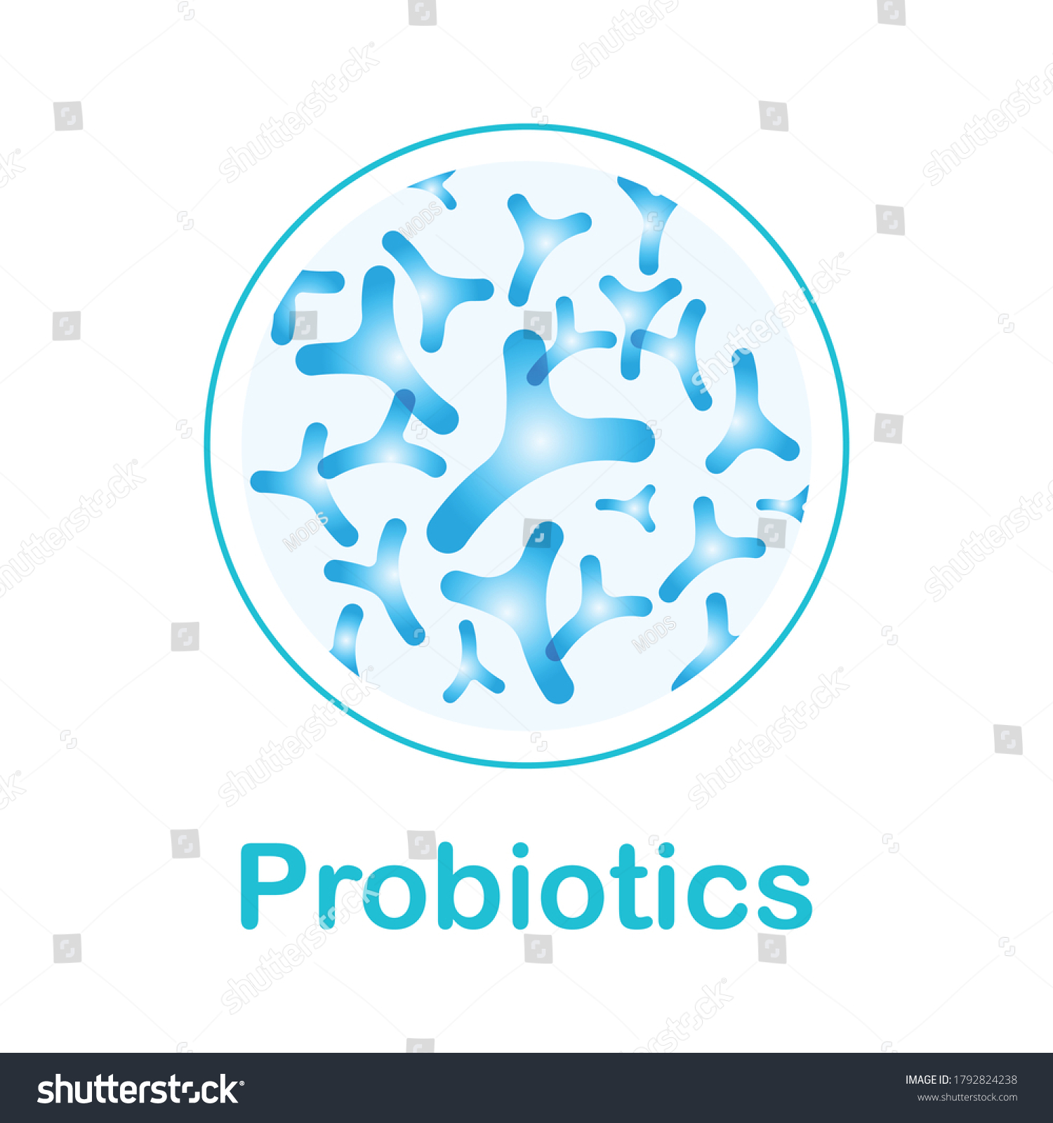 SVG of Probiotic bacteria icon design isolated on white background svg