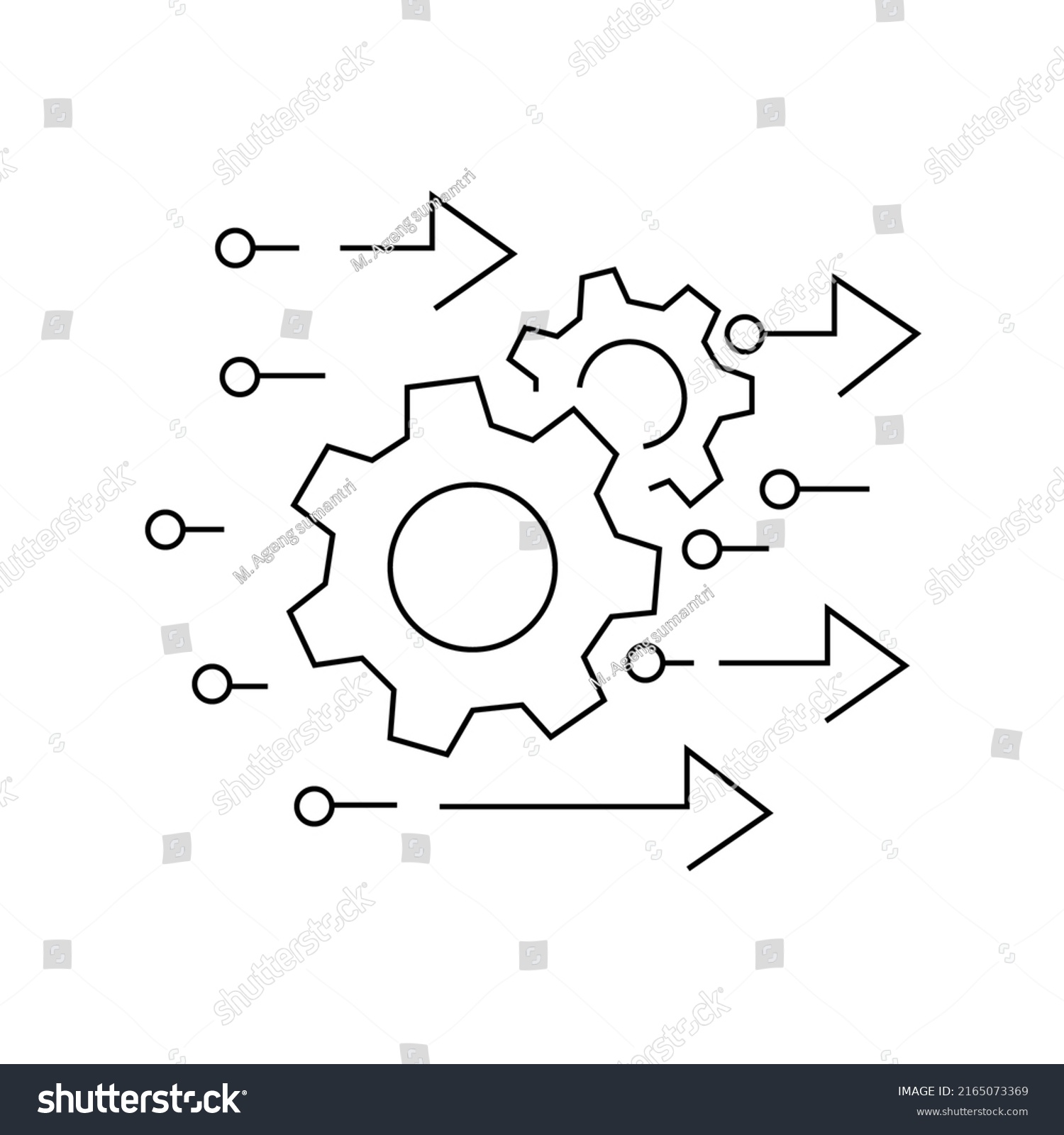 Process Management Icon Agile Process Line Stock Vector (Royalty Free ...