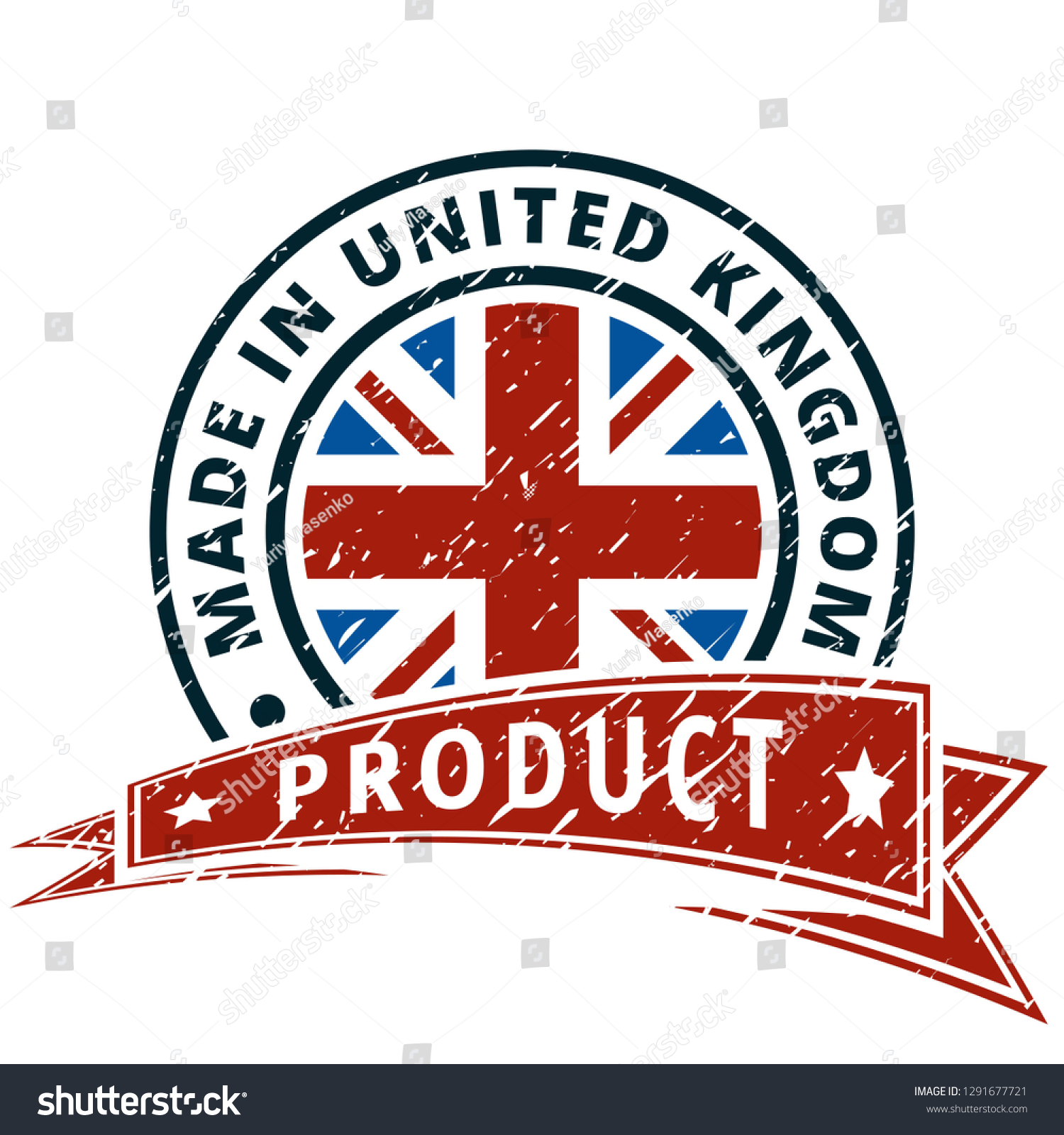SVG of Product Made in United Kingdom label illustration svg