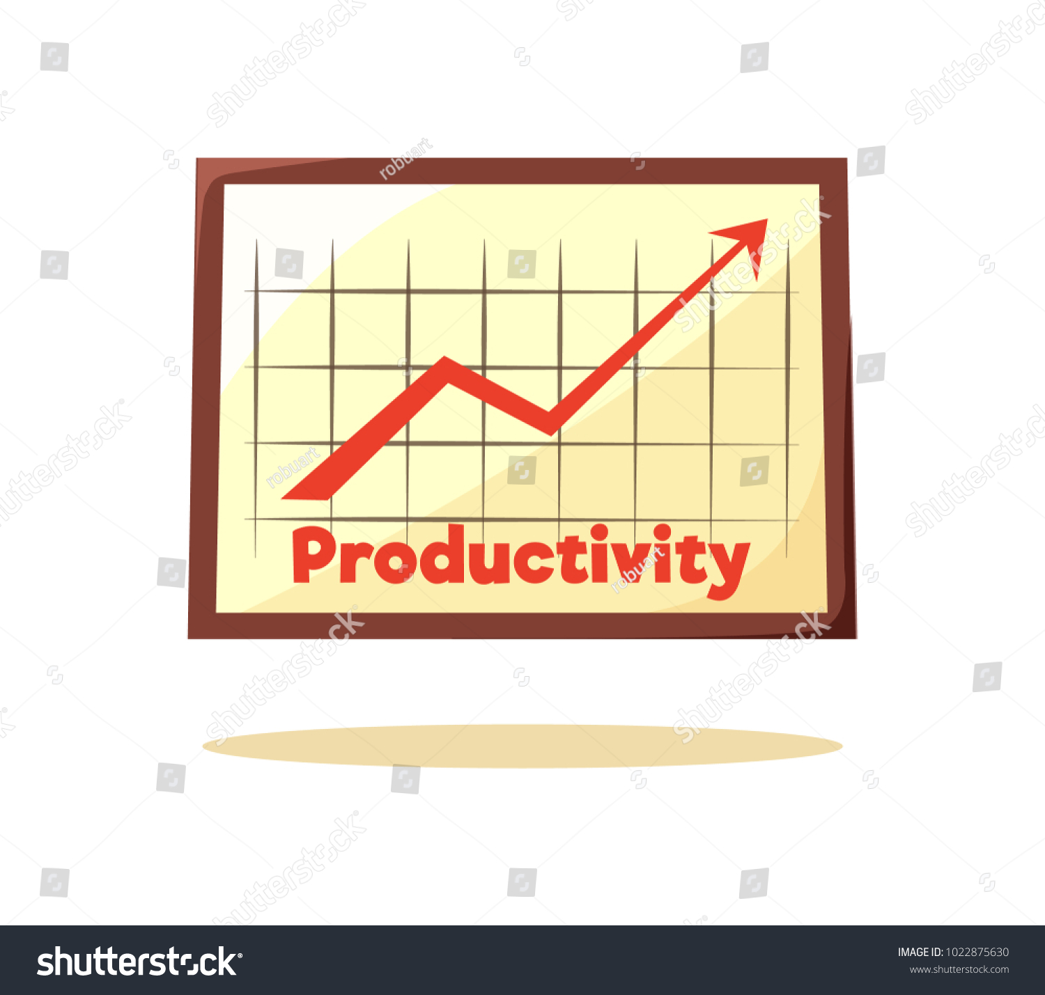 Productivity Graphic Card Vector Illustration Schedule Stock Vector