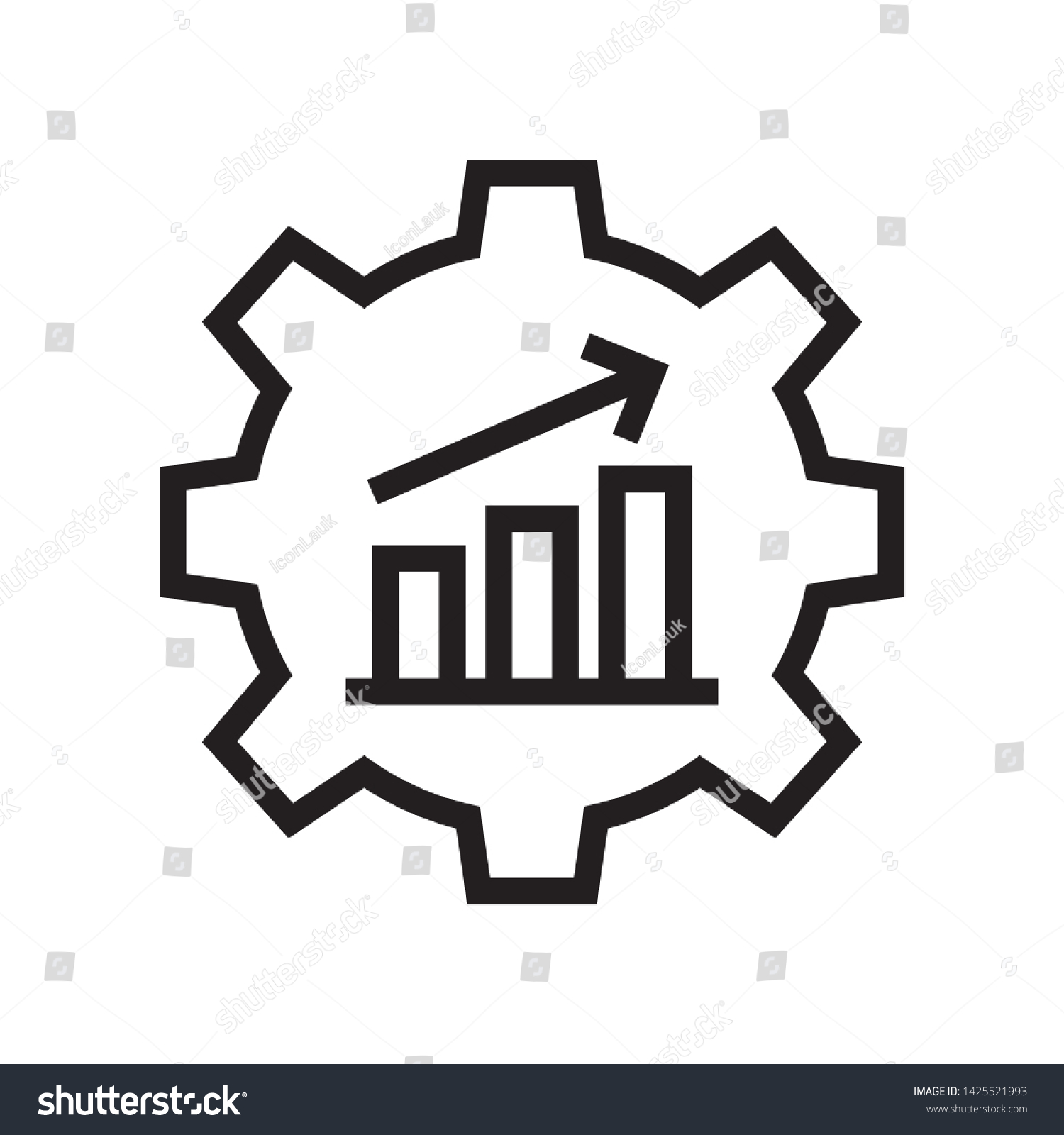 Productivity Icon Trendy Outline Style Design Stock Vector (Royalty ...